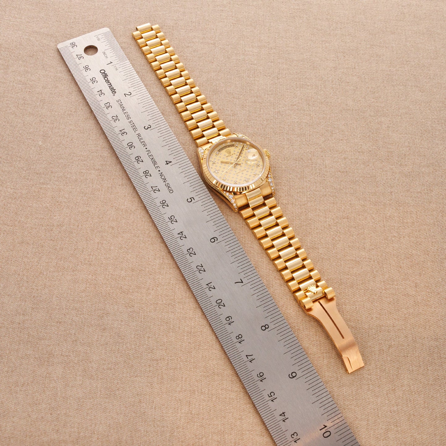 Rolex Yellow Gold Day-Date Watch Ref. 18338 with Diamond Dial