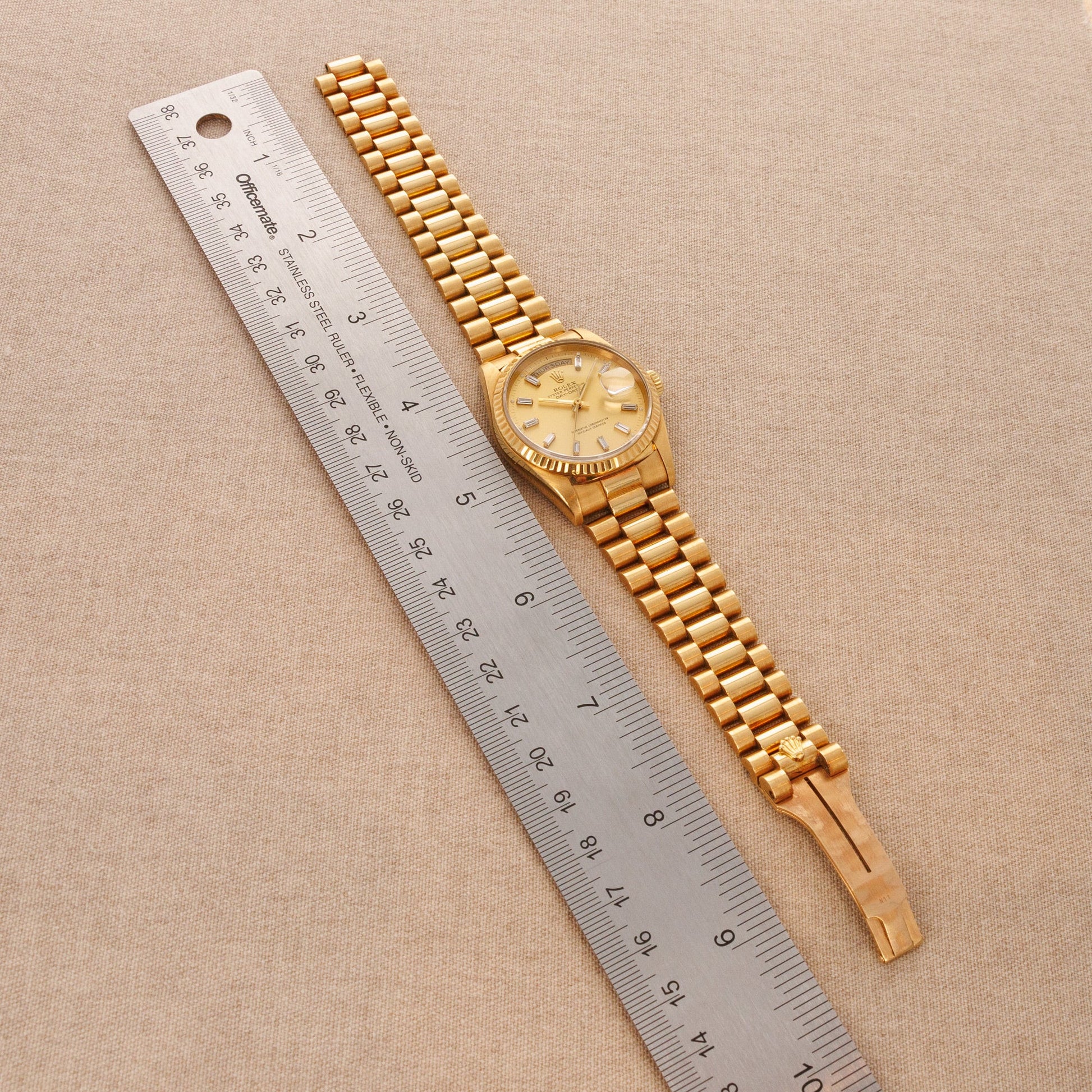 Rolex Yellow Gold Day-Date Ref. 18238 with Baguette Diamond Dials