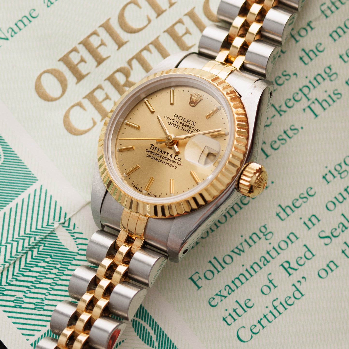 Rolex Two-Tone Datejust ref 69173 with Tiffany Dial