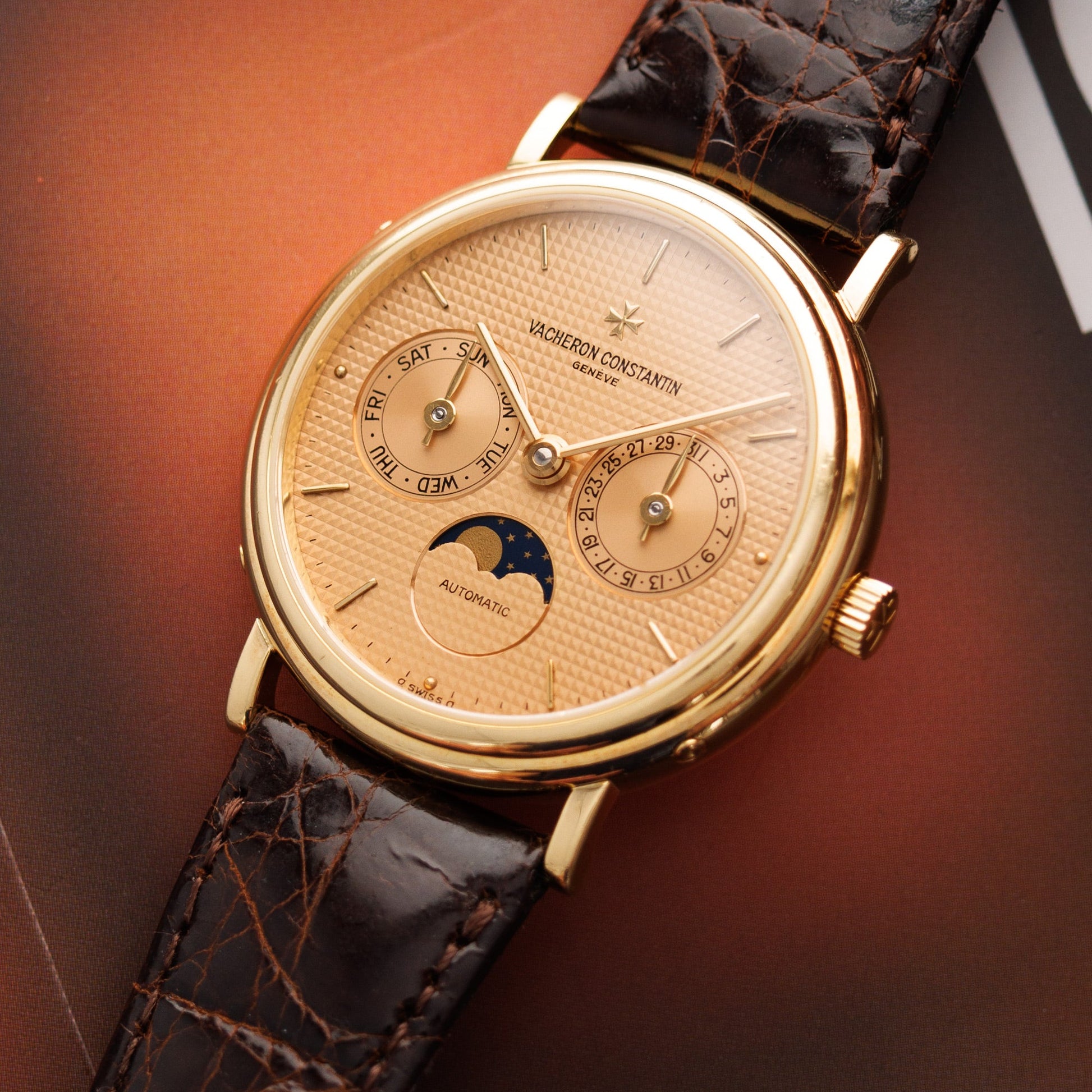 Vacheron Constantin Yellow Gold Day Date Moonphase Ref 47009