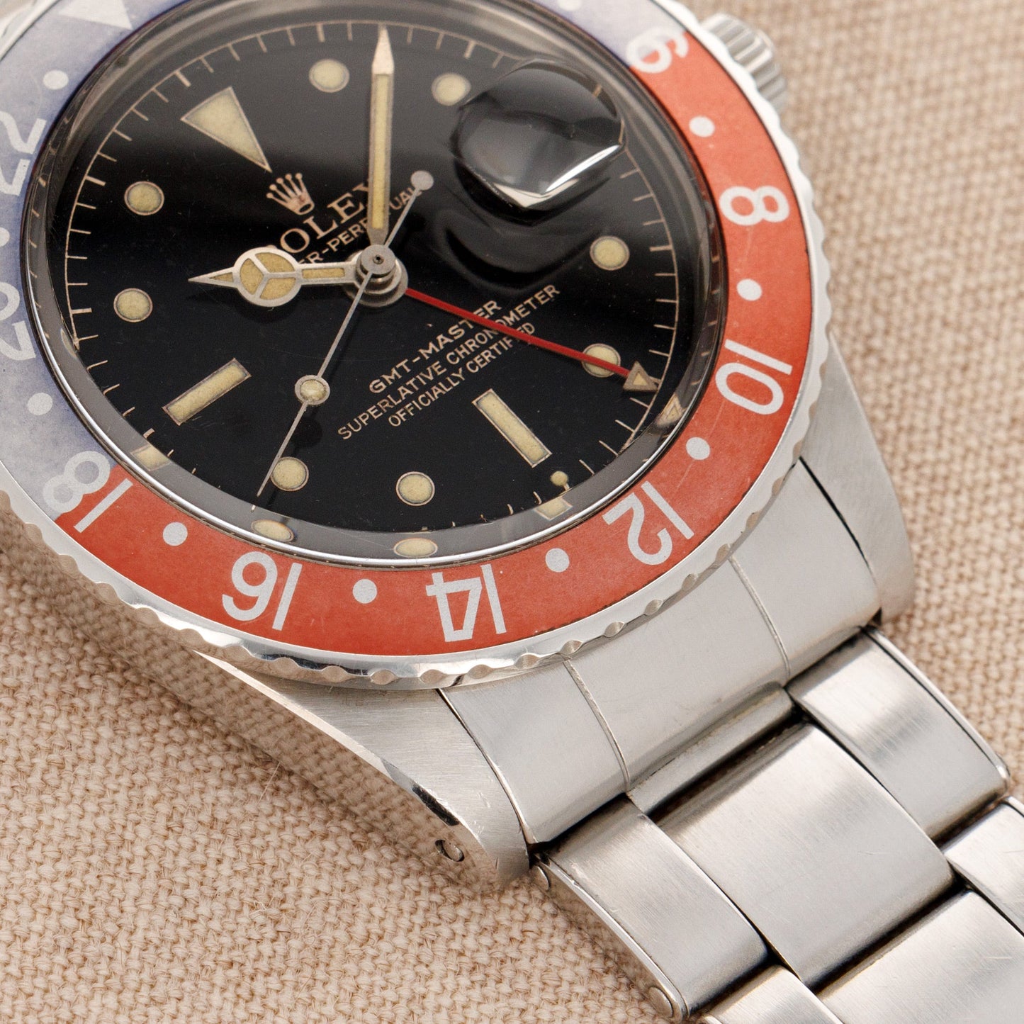 Rolex Steel GMT Master Ref. 1675 with Gilt Chapter Ring Dial