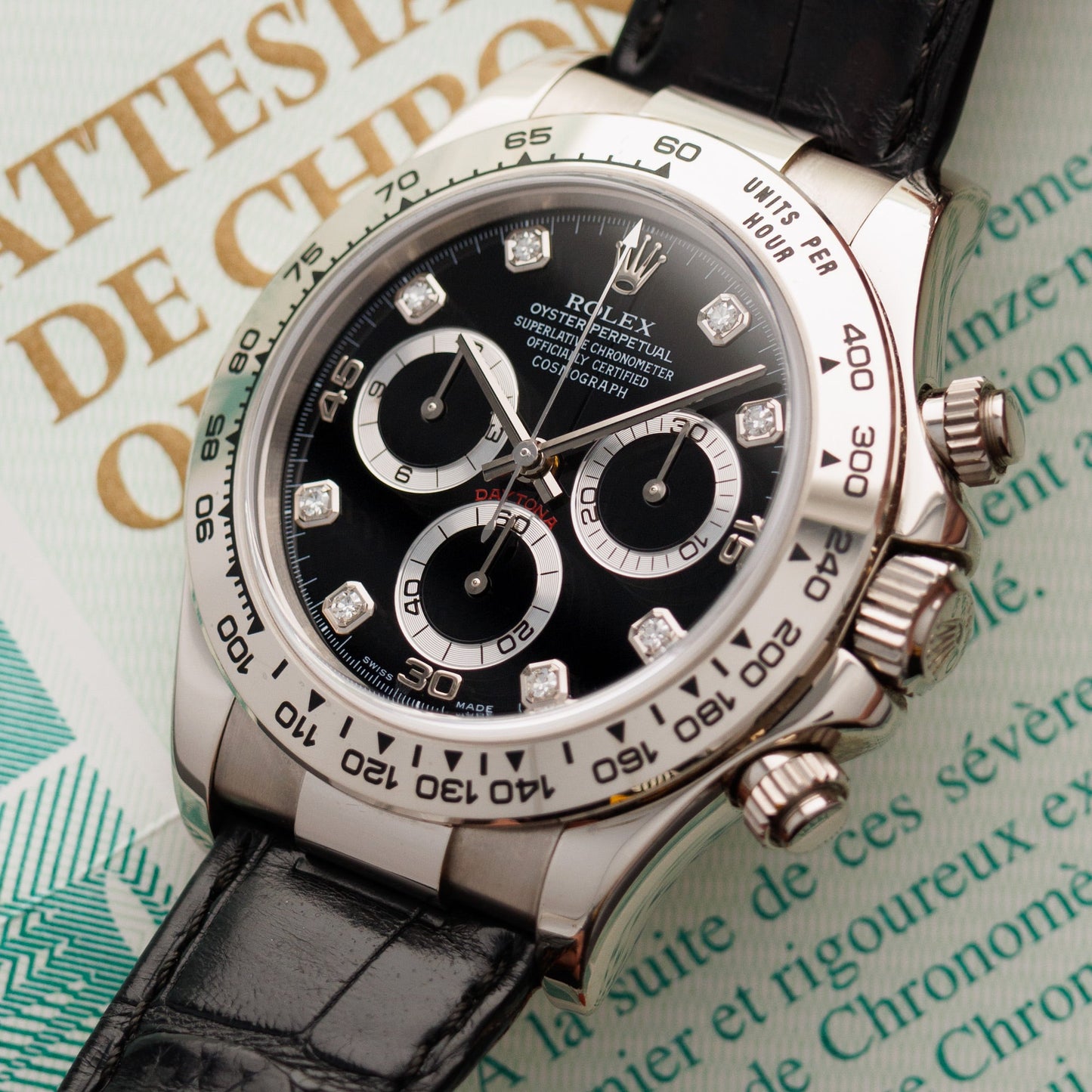 Rolex White Gold Daytona Ref. 116519 with Original Sticker on Back