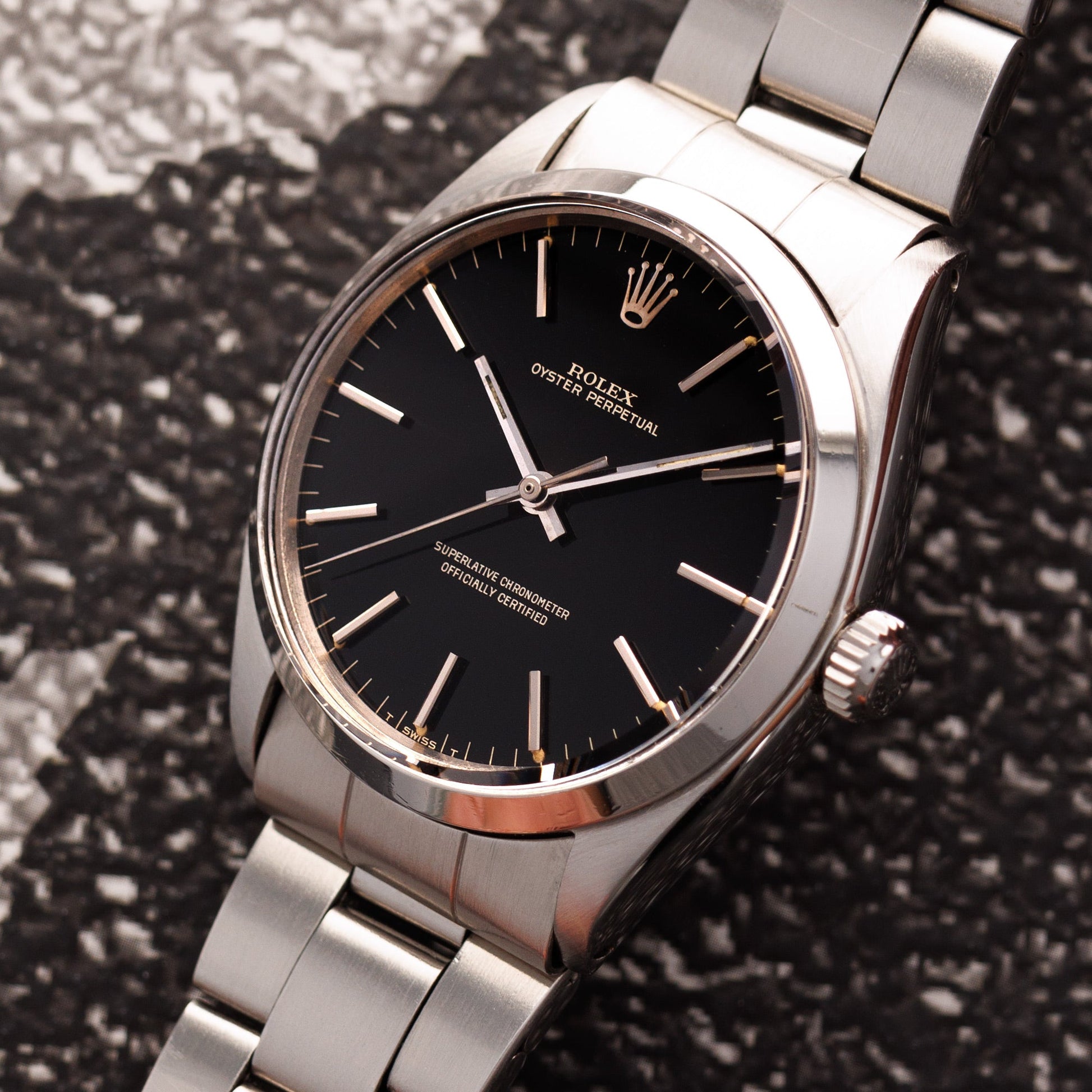 Rolex Steel Oyster Perpetual Ref. 1002 with Gilt Dial