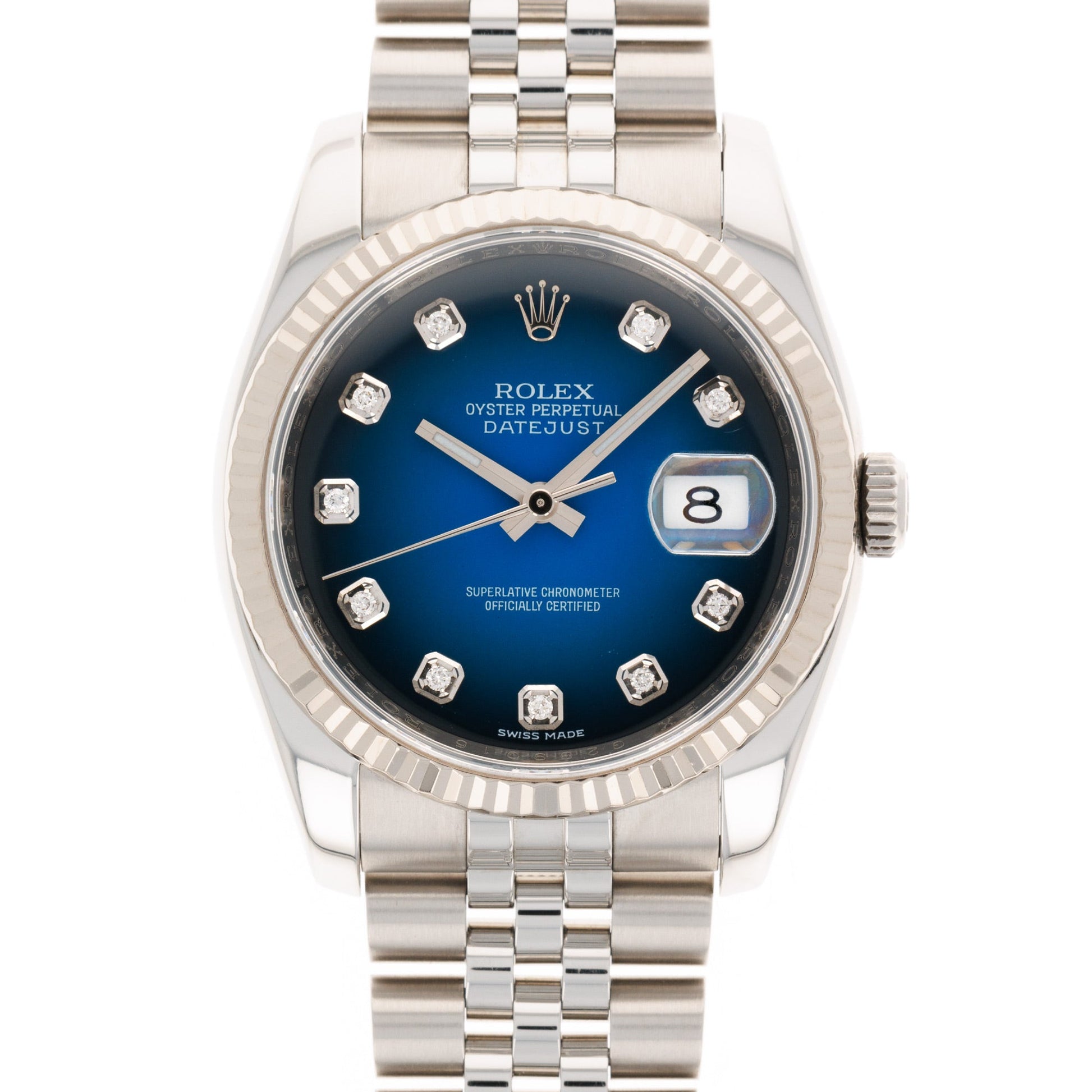 Rolex Steel Datejust Ref. 116234 with Blue Vignette Dial