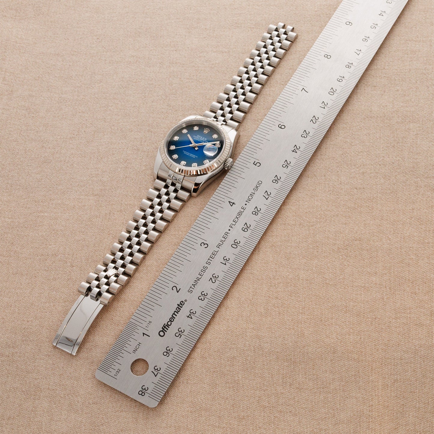 Rolex Steel Datejust Ref. 116234 with Blue Vignette Dial