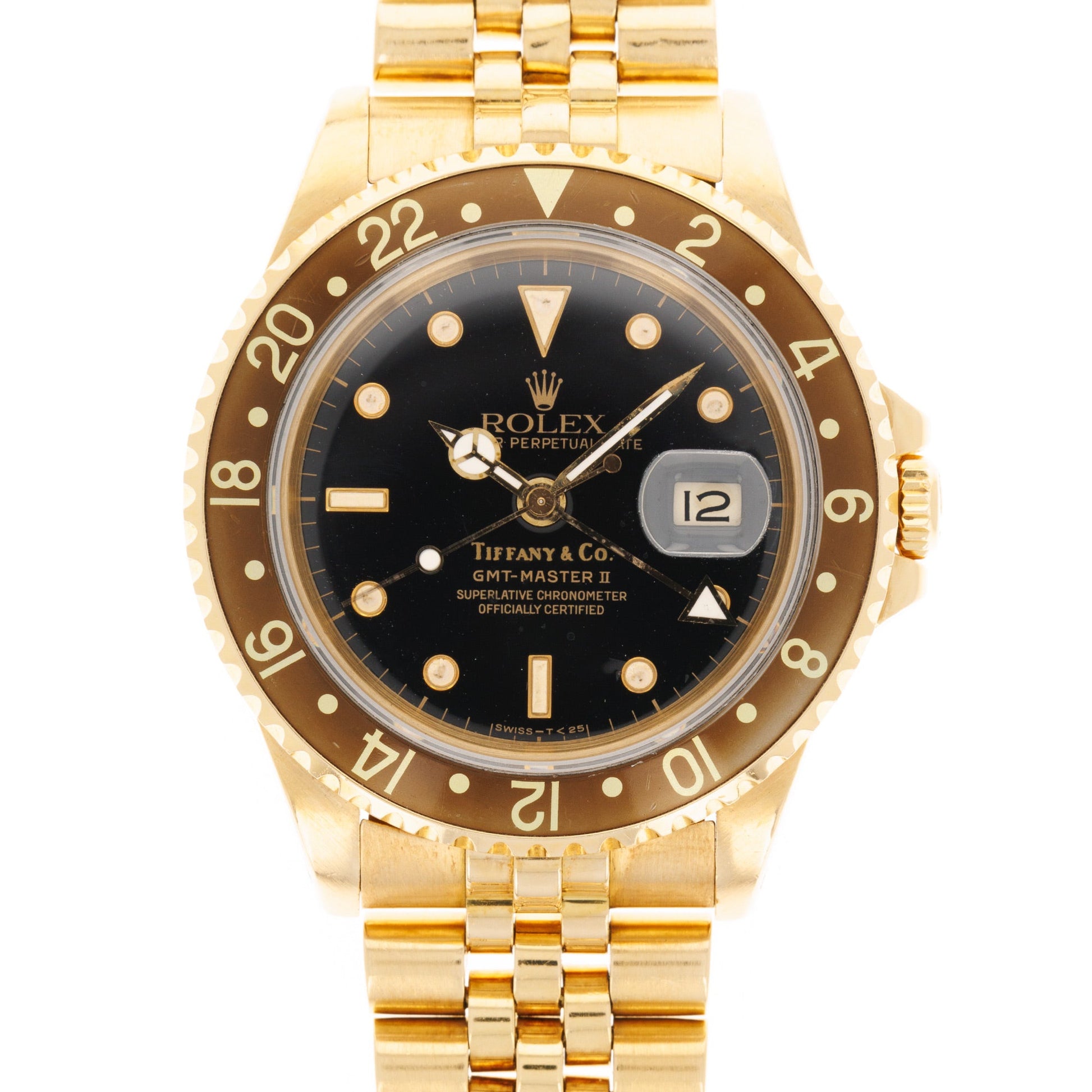 Rolex Yellow Gold GMT-Master II Ref. 16718 retailed by Tiffany & Co.