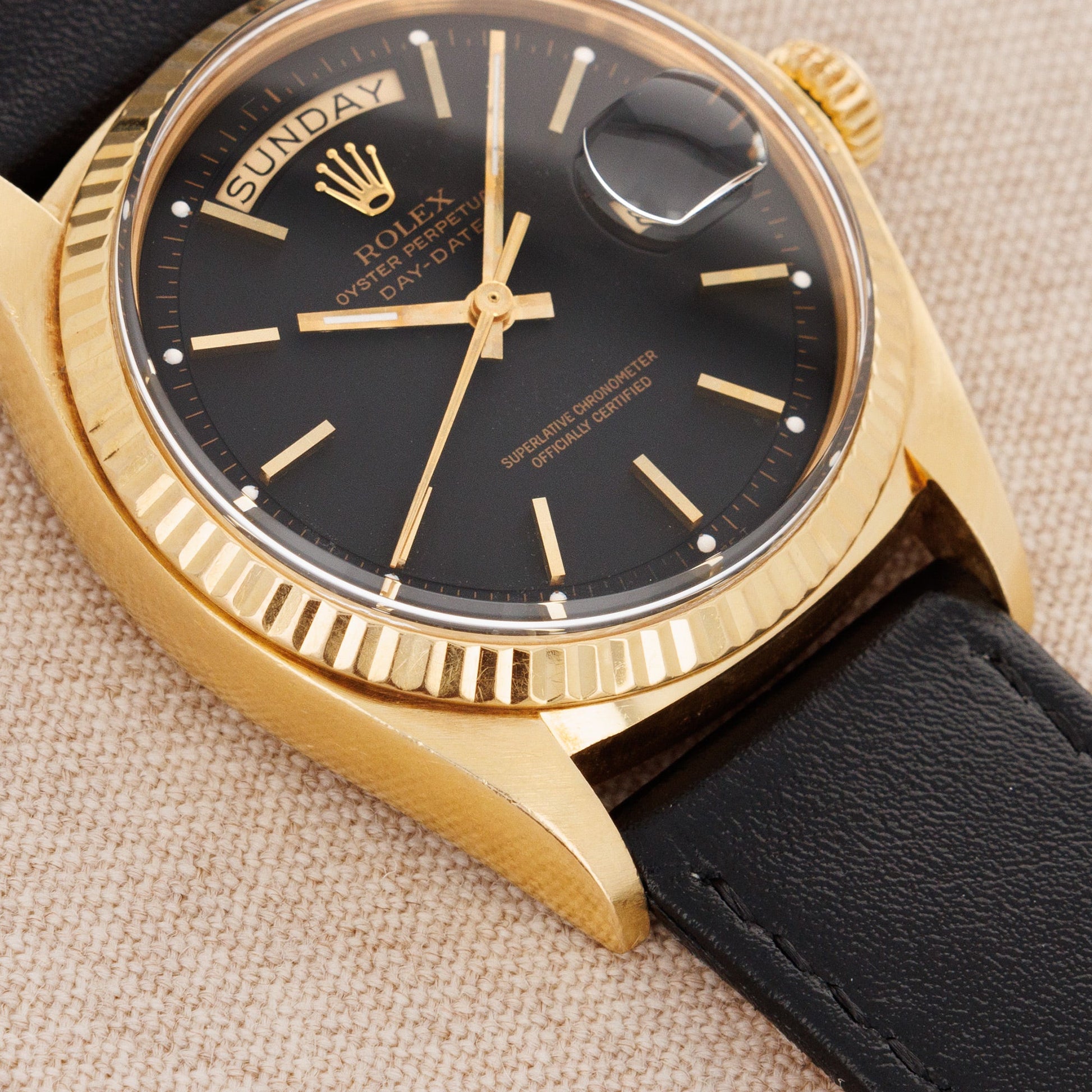 Rolex Yellow Gold Day Date Ref. 1803 with Matte Black Dial