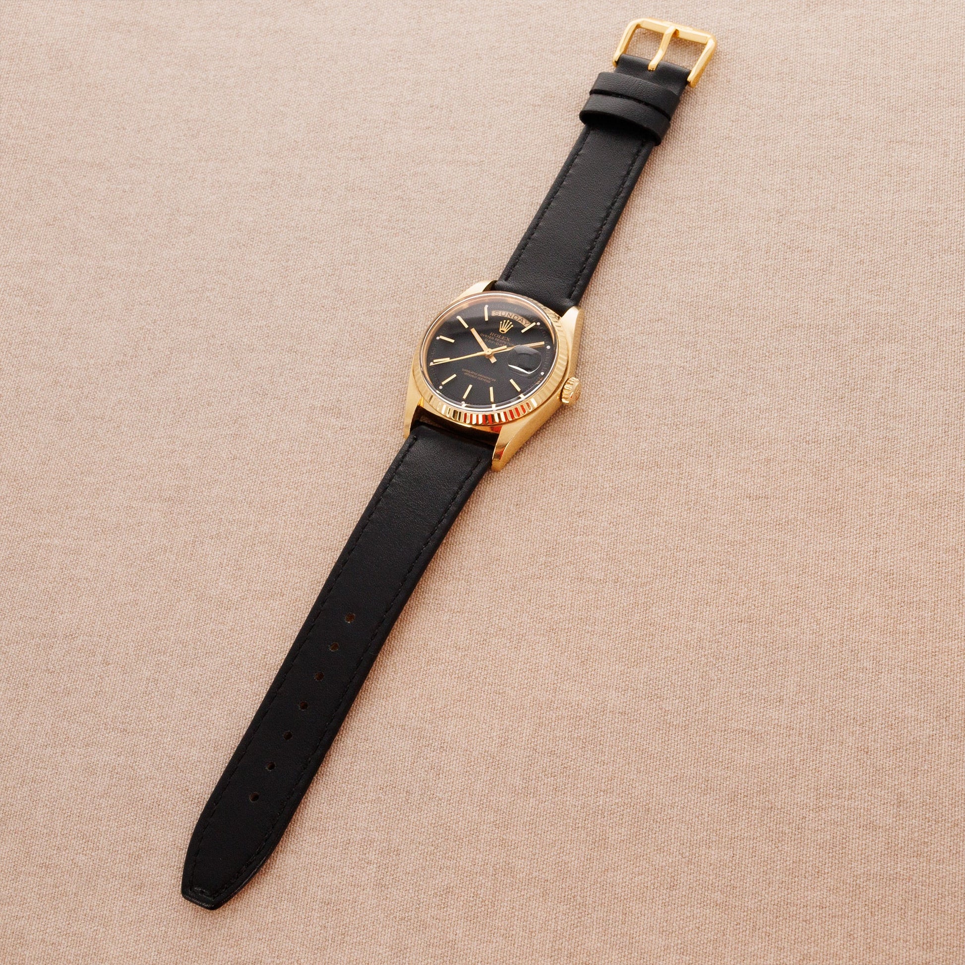 Rolex Yellow Gold Day Date Ref. 1803 with Matte Black Dial