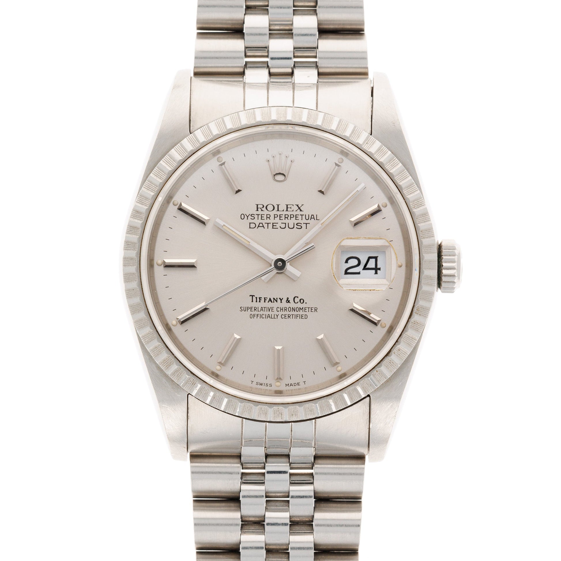 Rolex Steel Datejust Ref. 16220 Retailed by Tiffany & Co.