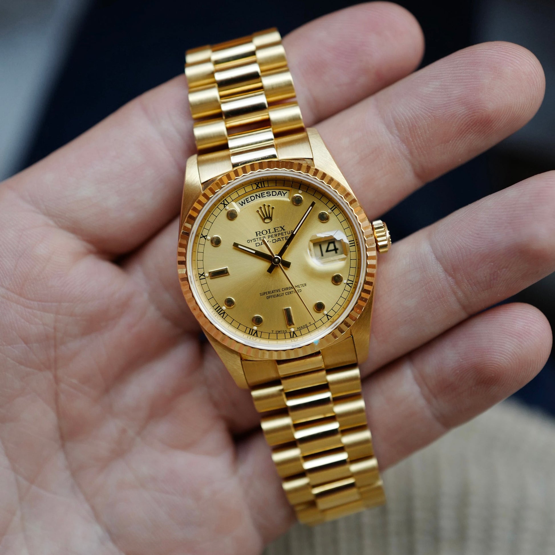 Rolex Yellow Gold Day Date Ref. 18238 with Pinball Dial