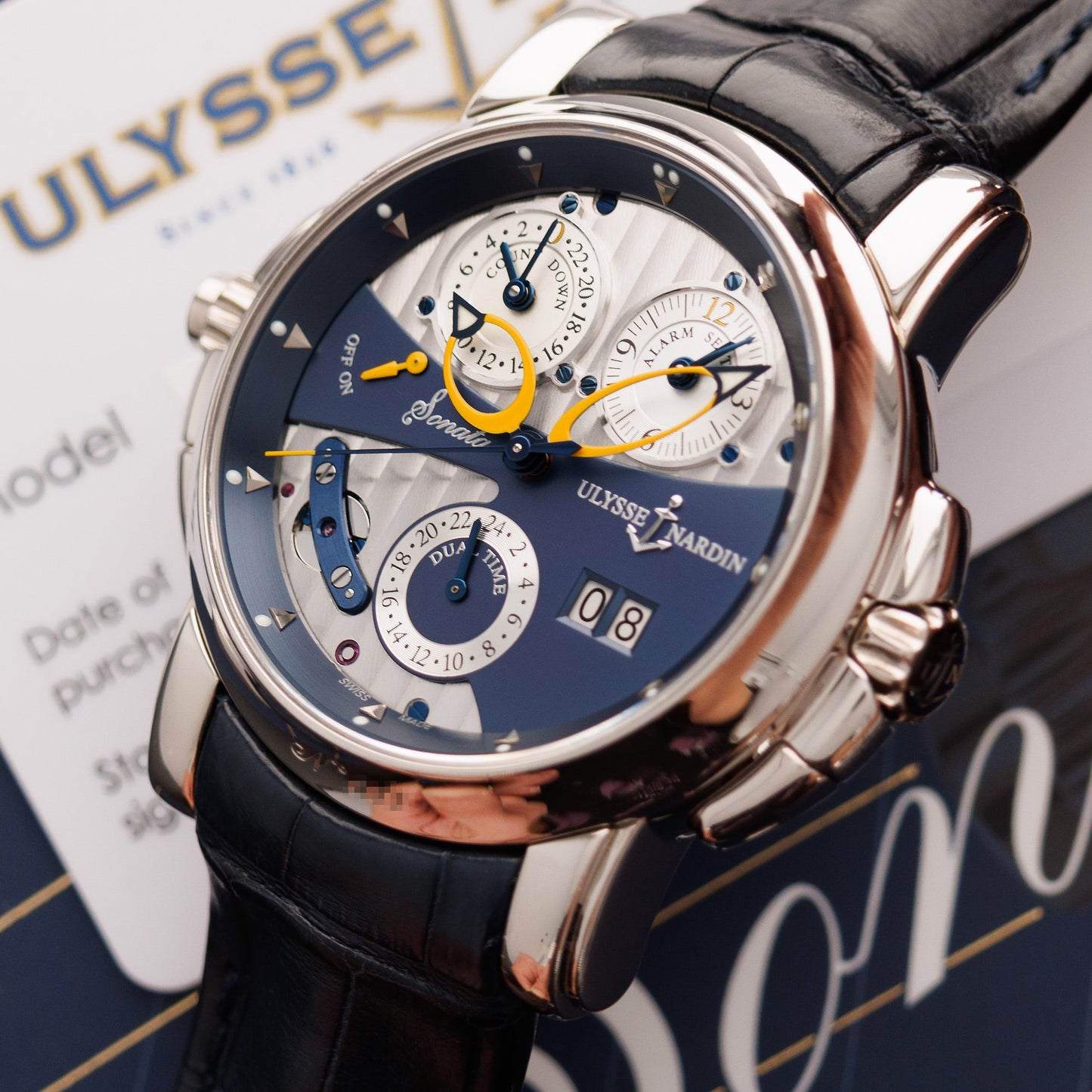 Ulysse Nardin White Gold Sonata Cathedral Dual Time Ref. 670-88