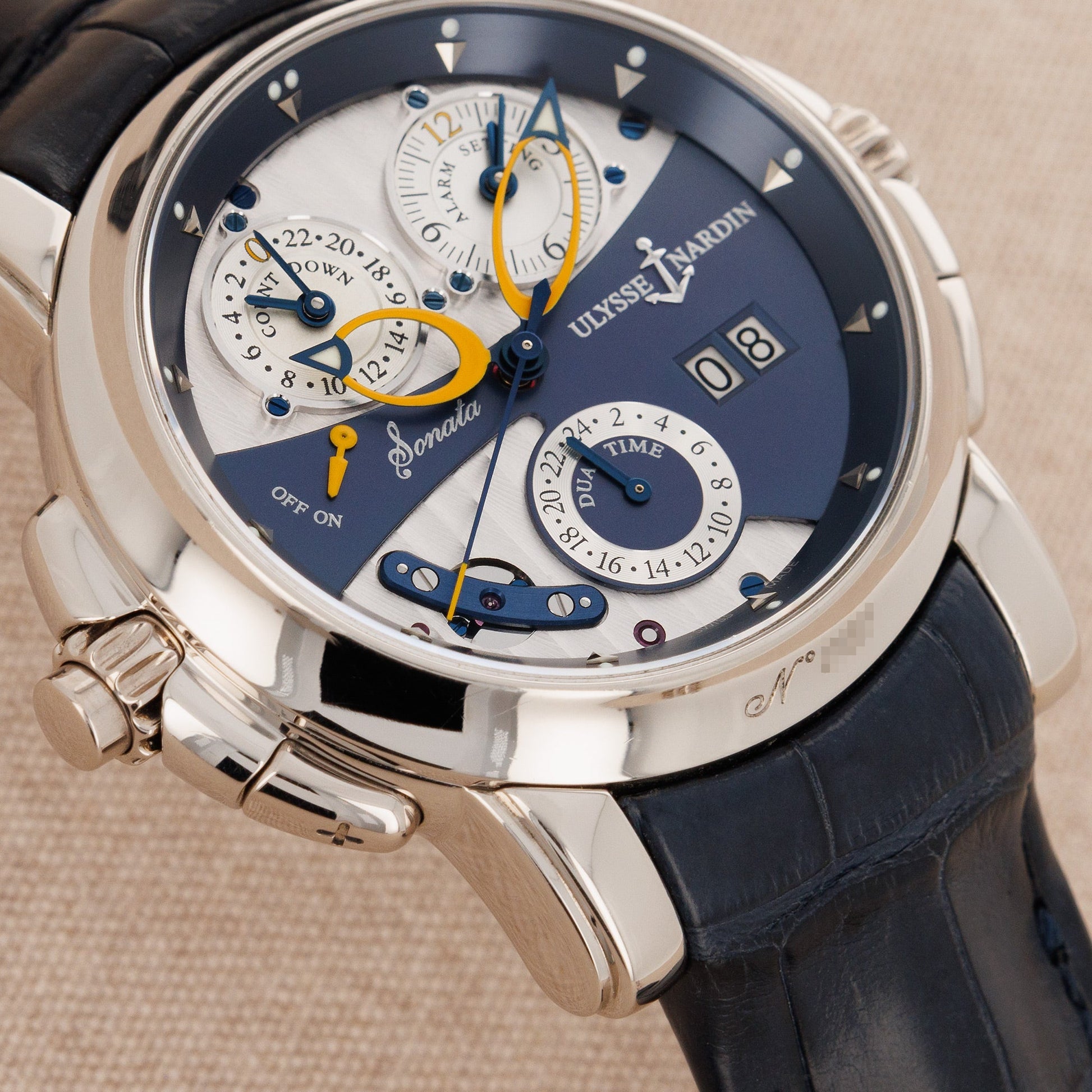 Ulysse Nardin White Gold Sonata Cathedral Dual Time Ref. 670-88