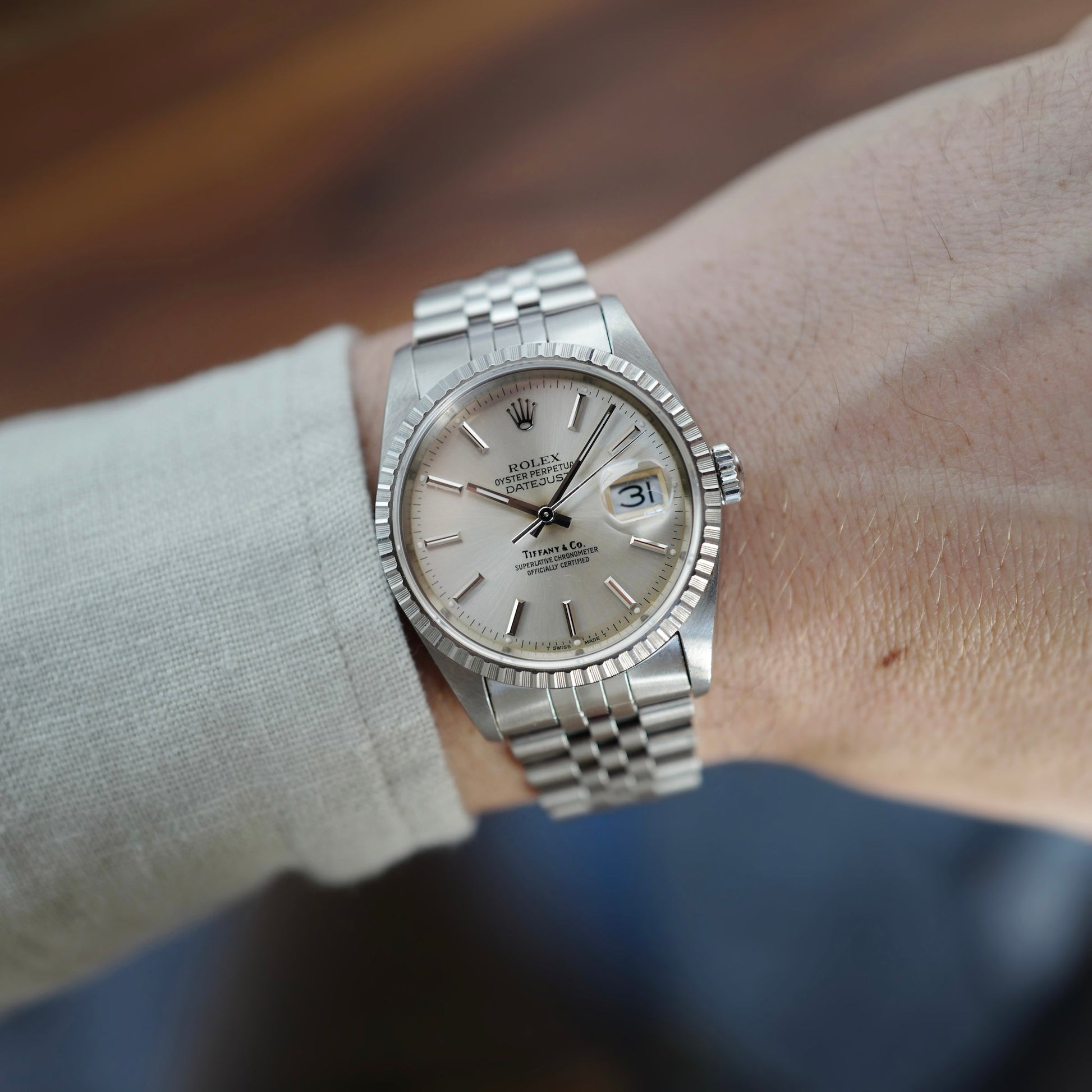 Rolex Steel Datejust Ref. 16220 Retailed by Tiffany & Co. (NEW ARRIVAL)