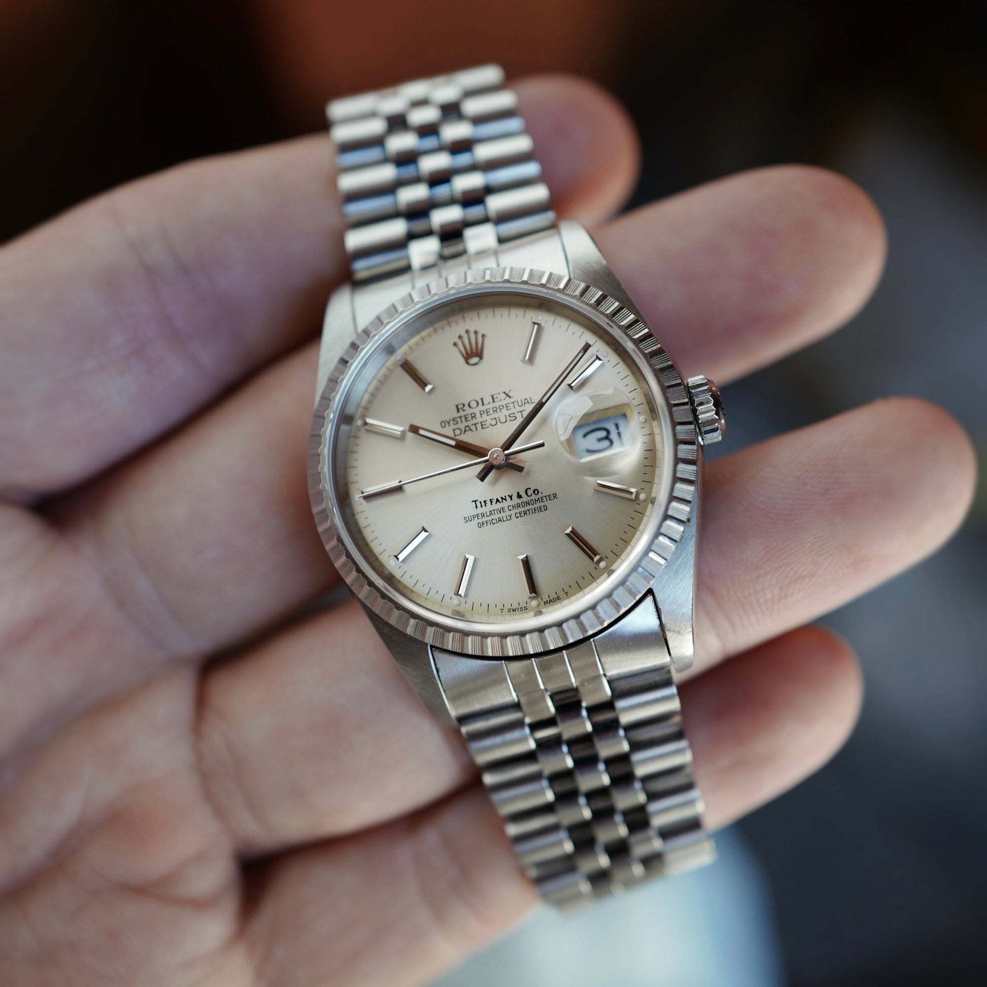 Rolex Steel Datejust Ref. 16220 Retailed by Tiffany & Co. (NEW ARRIVAL)