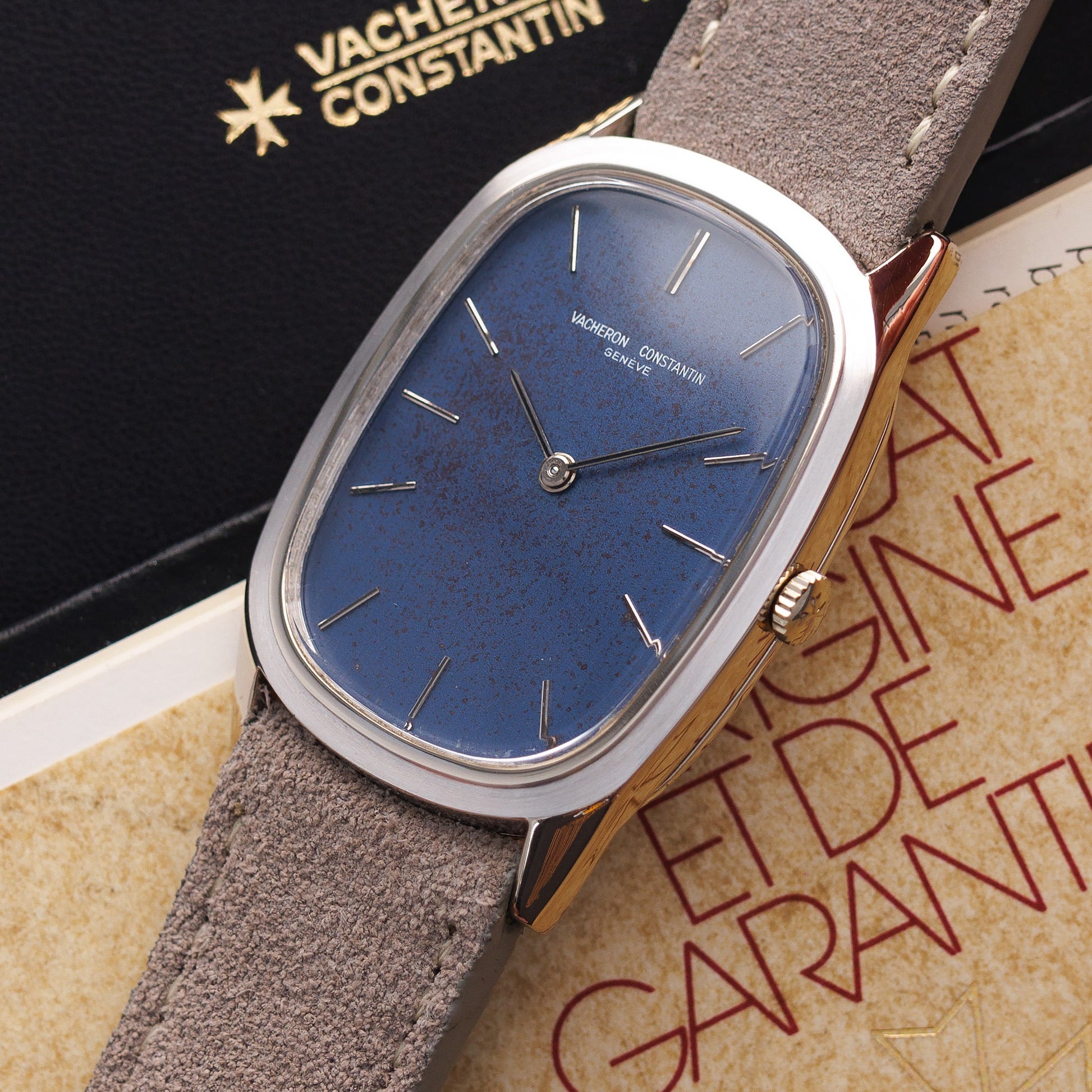 Vacheron Constantin White Gold Watch Ref. 2044 with Blue Dial