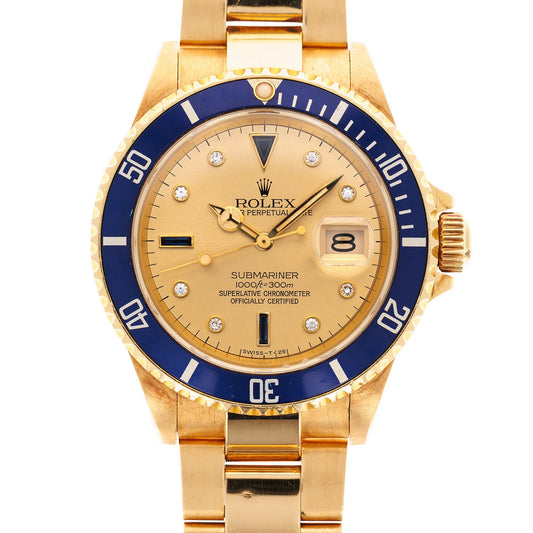 Rolex Yellow Gold Serti Submariner Ref. 16808