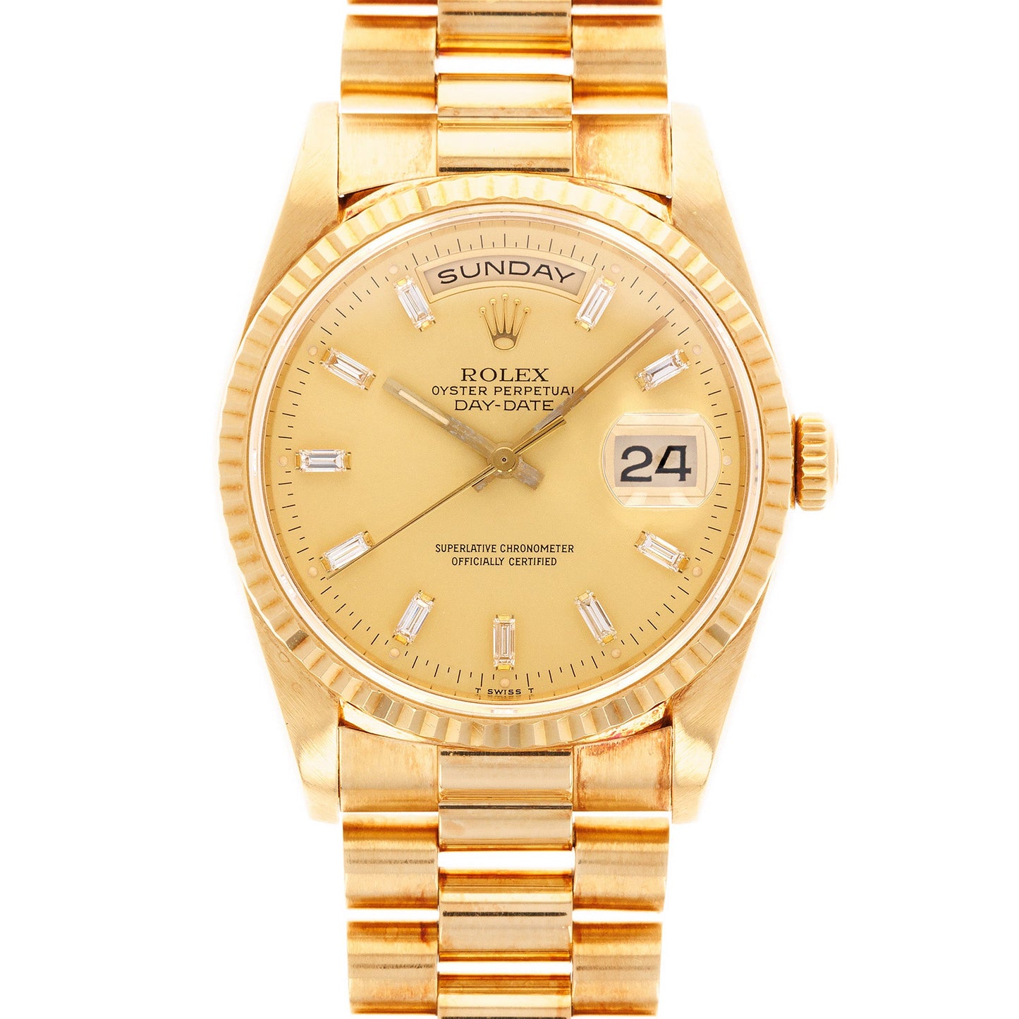 Rolex Yellow Gold Day-Date 18238 with Baguette Dial