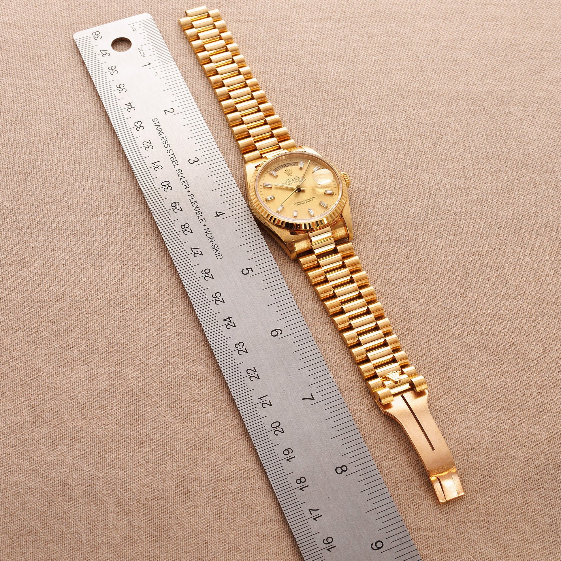 Rolex Yellow Gold Day-Date 18238 with Baguette Dial