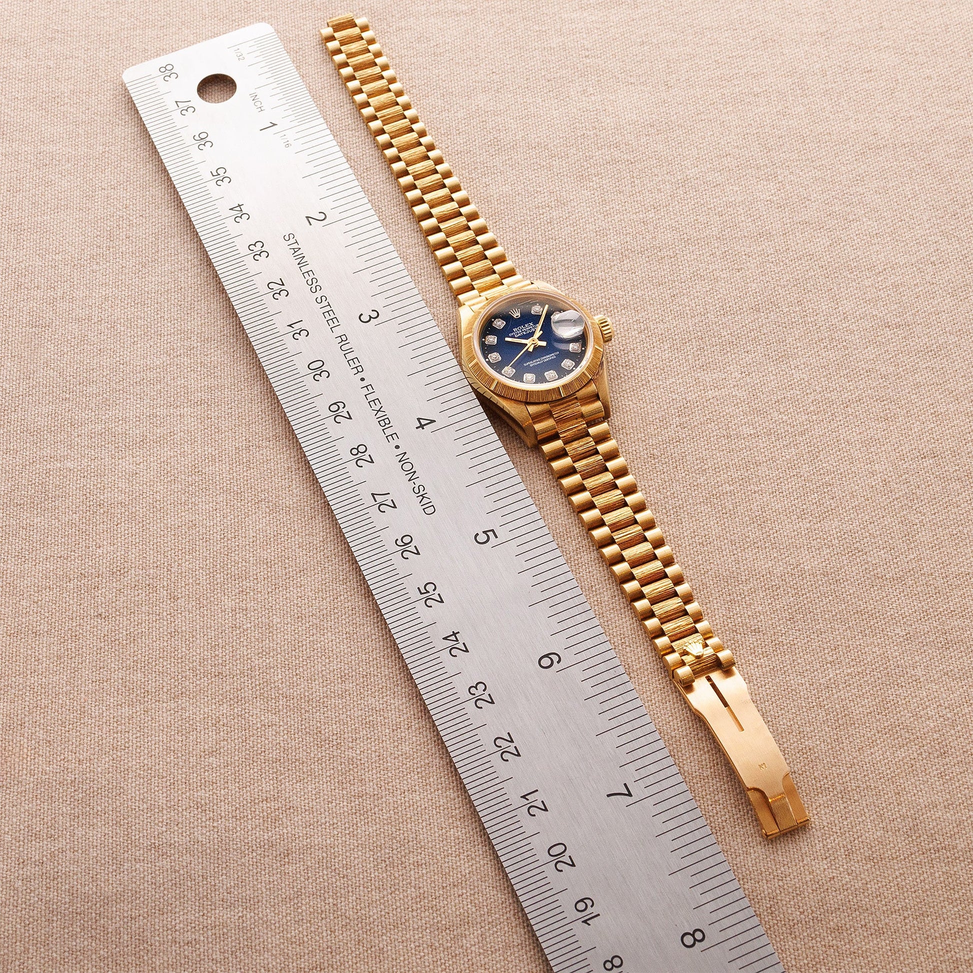 Rolex Yellow Gold Datejust Ref. 69278 with Blue Vignette Dial