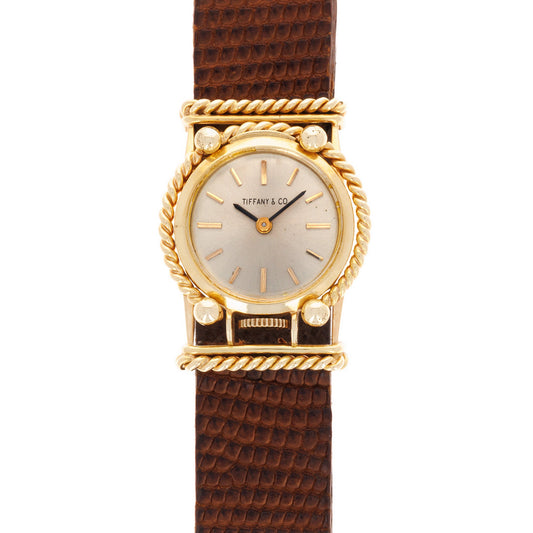 Tiffany & Co. Schlumberger Yellow Gold Watch with Engraving