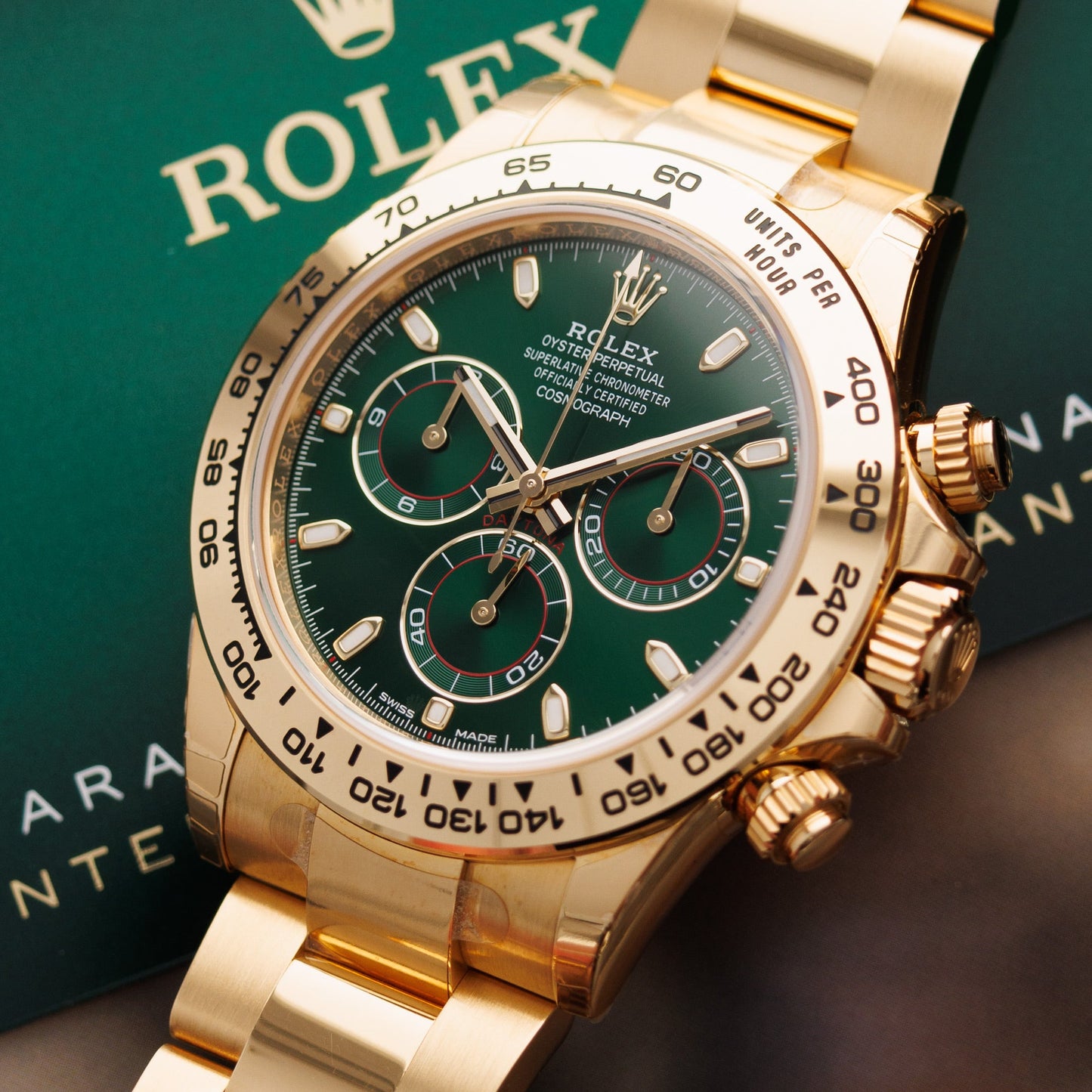 Rolex Yellow Gold Daytona Ref. 116508 With Green Dial