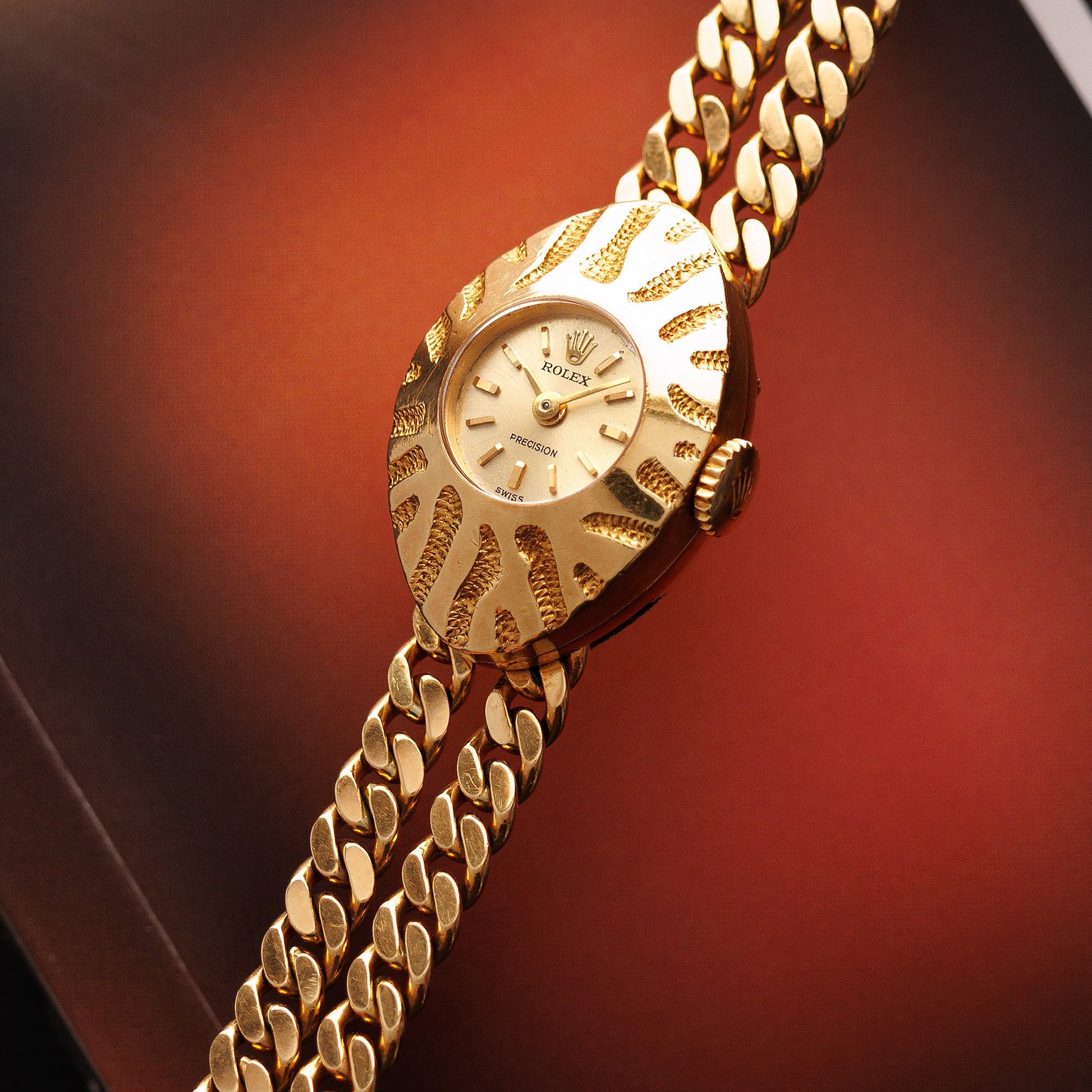 Rolex Yellow Gold Ladies Jewelry Watch