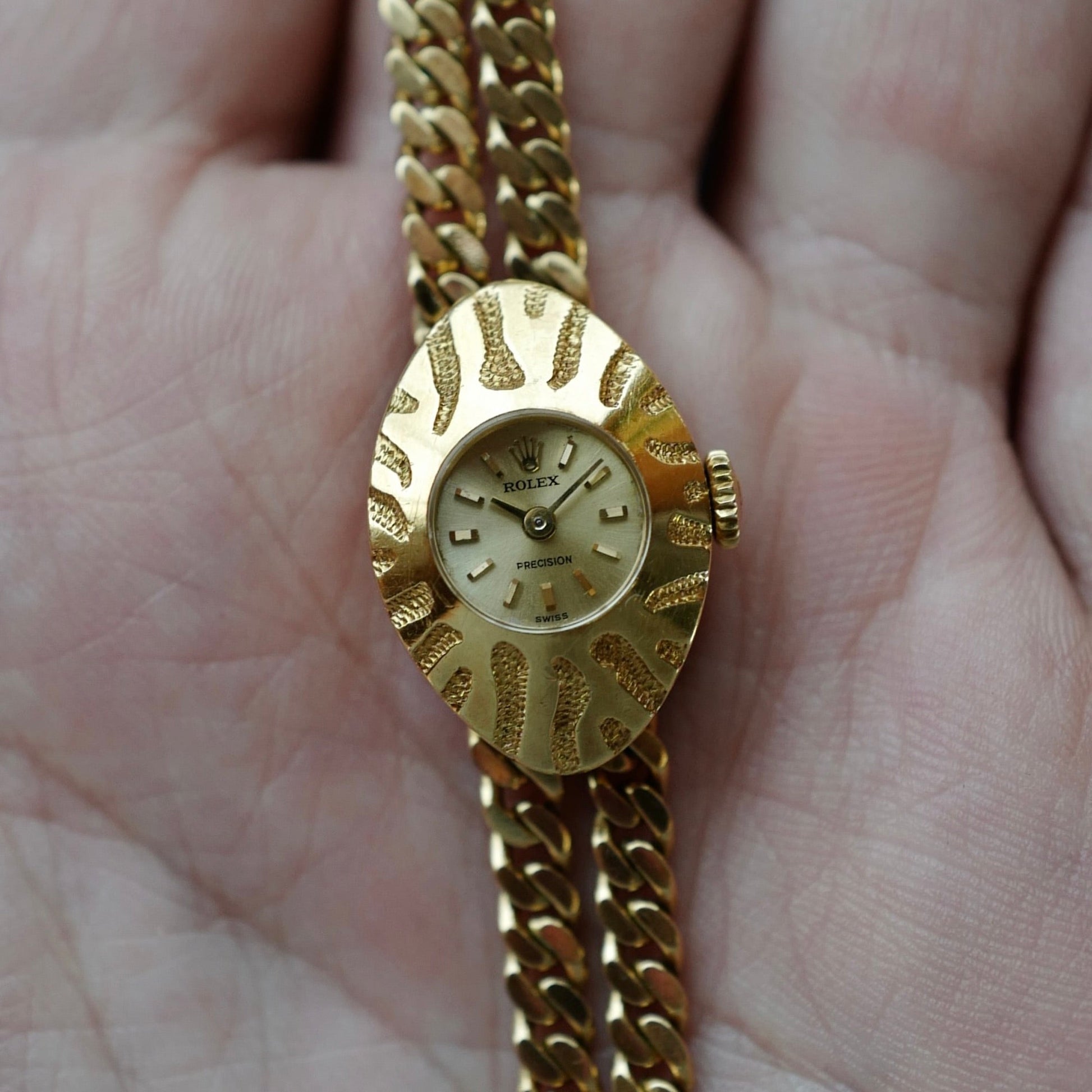 Rolex Yellow Gold Ladies Jewelry Watch