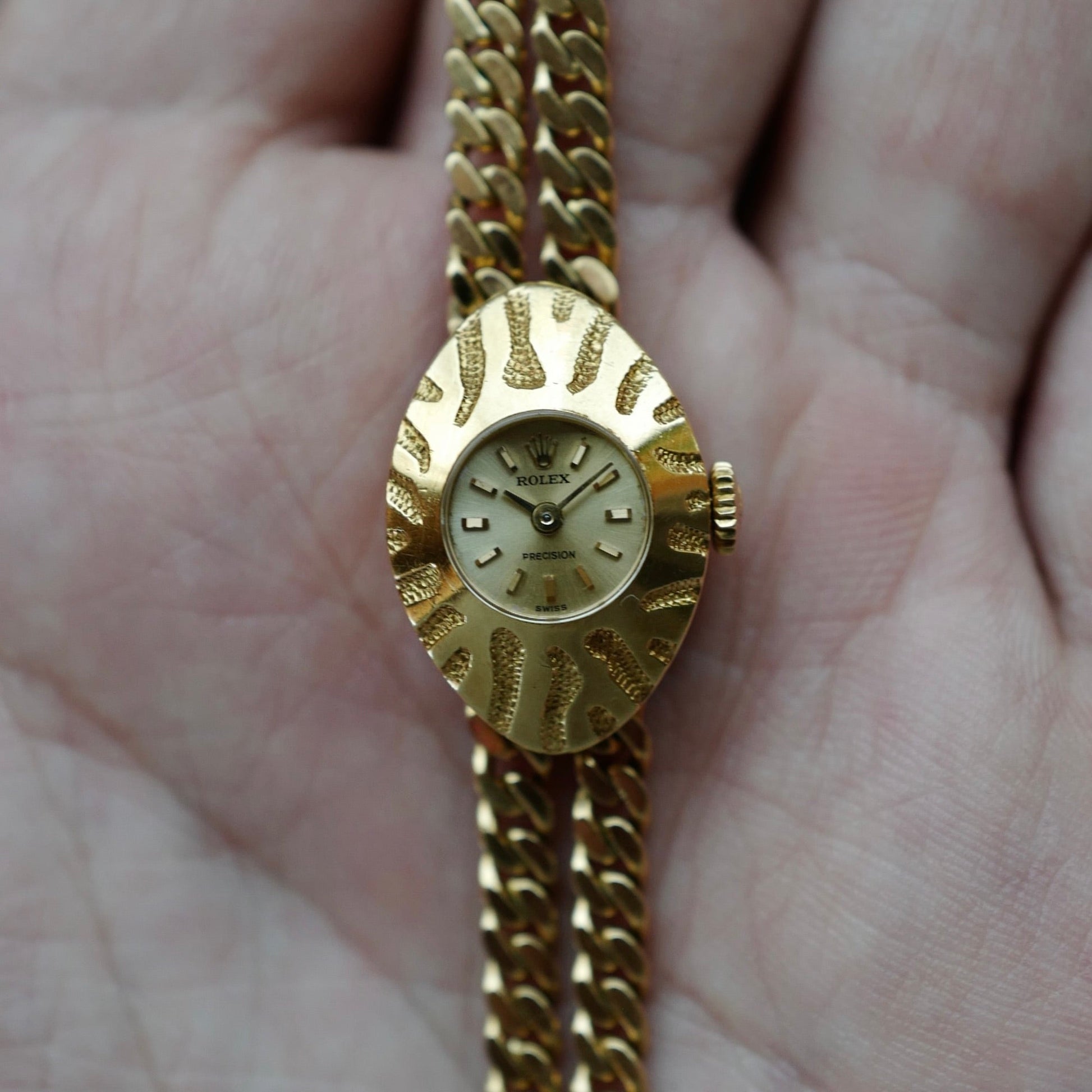 Rolex Yellow Gold Ladies Jewelry Watch