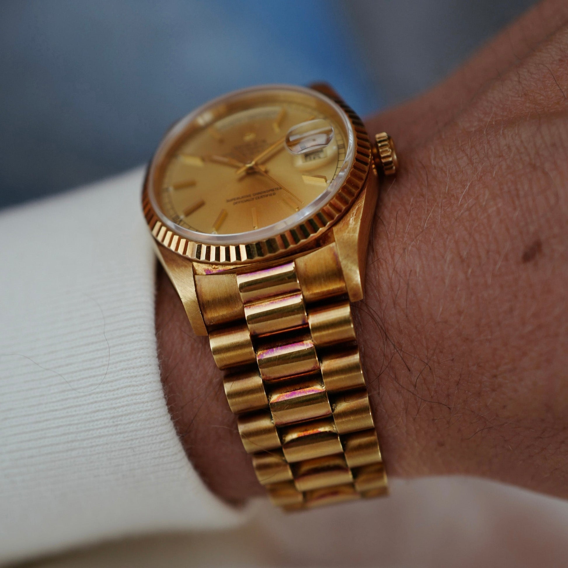 Rolex Yellow Gold Day-Date Ref. 18238 in Top Condition with Paper (New Arrival)