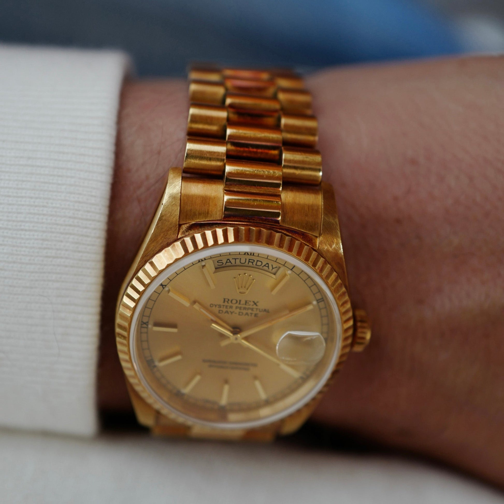 Rolex Yellow Gold Day-Date Ref. 18238 in Top Condition with Paper (New Arrival)