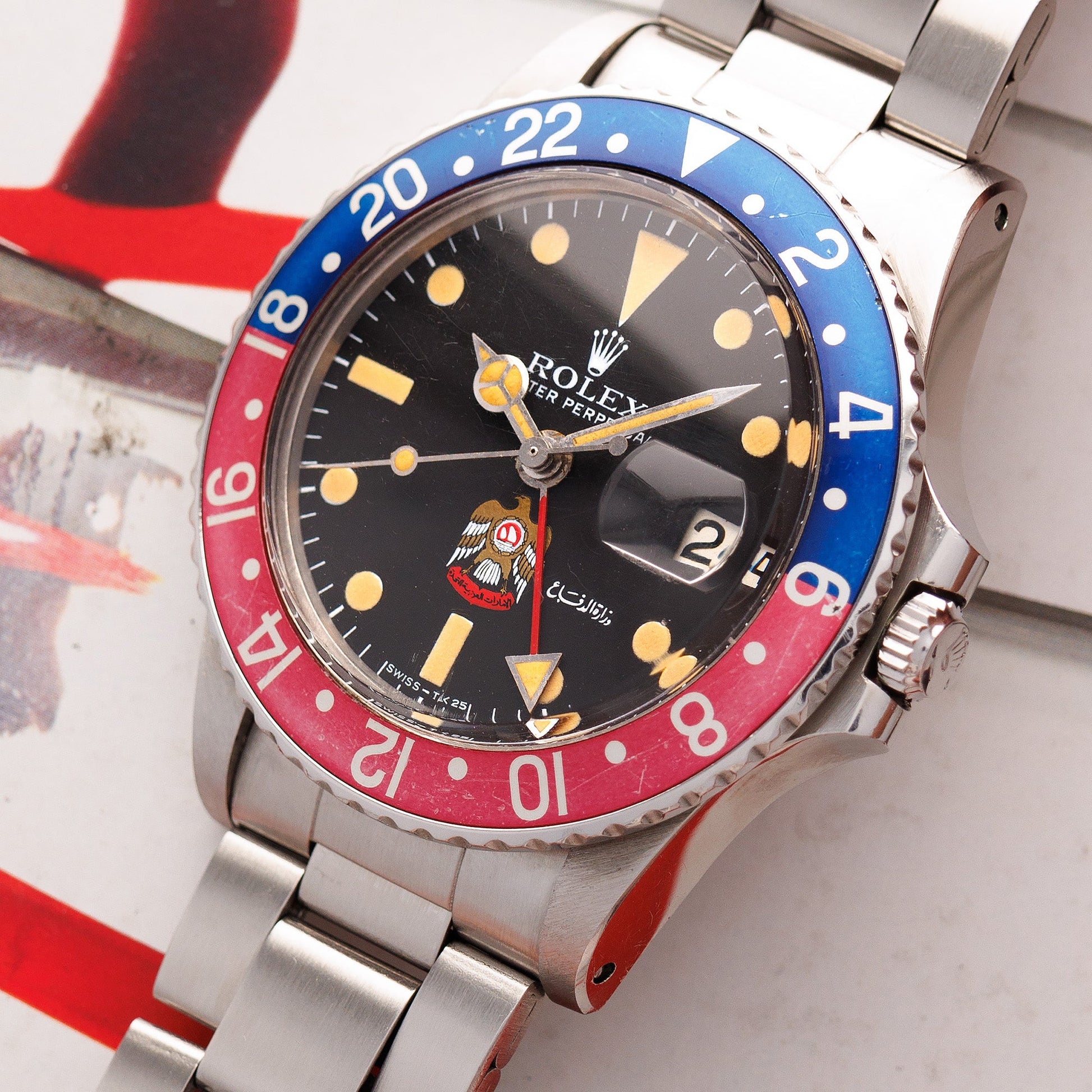 Rolex Steel GMT-Master Ref. 1675 with UAE Coat of Arms