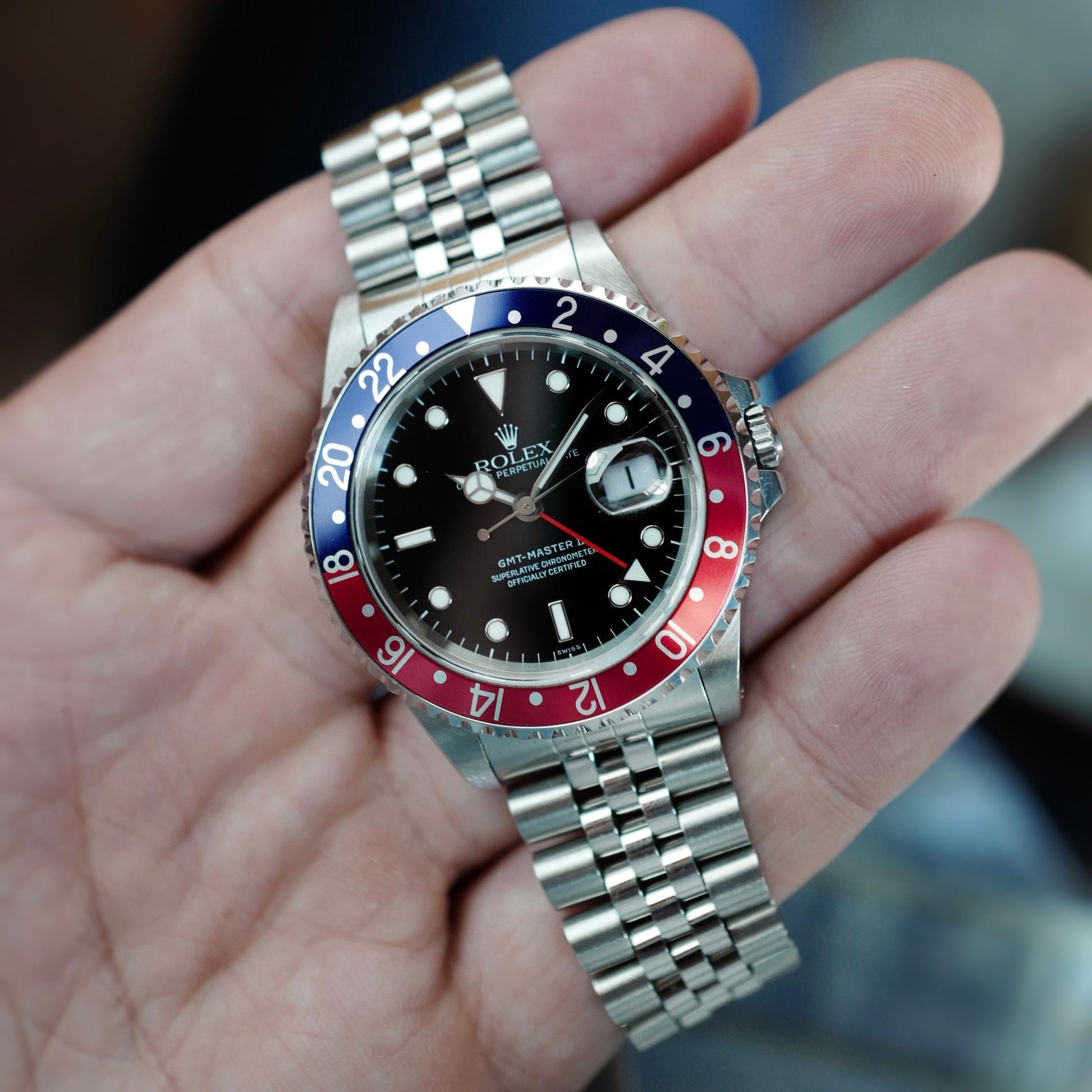 Rolex Steel Pepsi GMT-Master Ref. 16710 on Jubilee Bracelet in Top Condition (New Arrival)