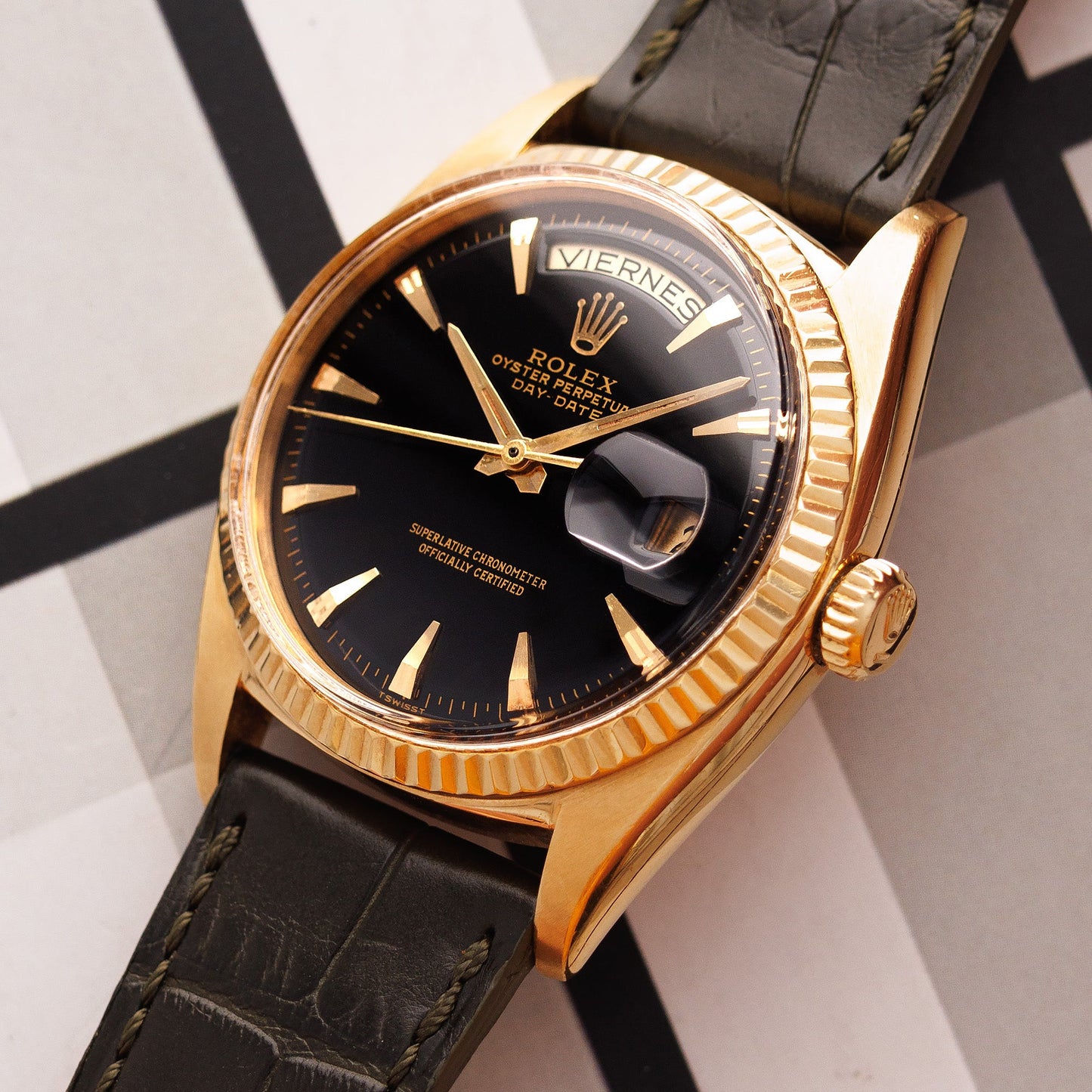 Rolex Yellow Gold Day Date Ref. 1803 with Black Claw Dial