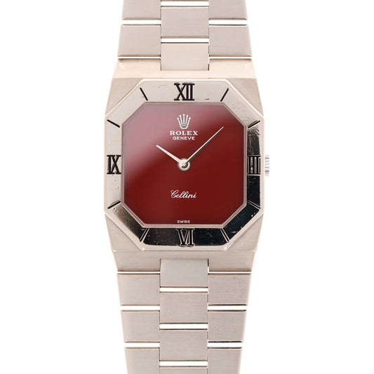 Rolex White Gold Cellini Ref. 4350 with Red Dial