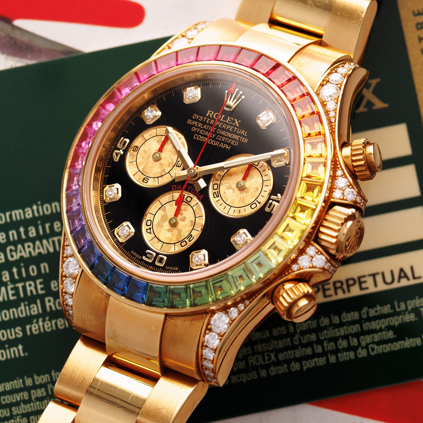 Rolex Yellow Gold Rainbow Daytona Ref. 116598