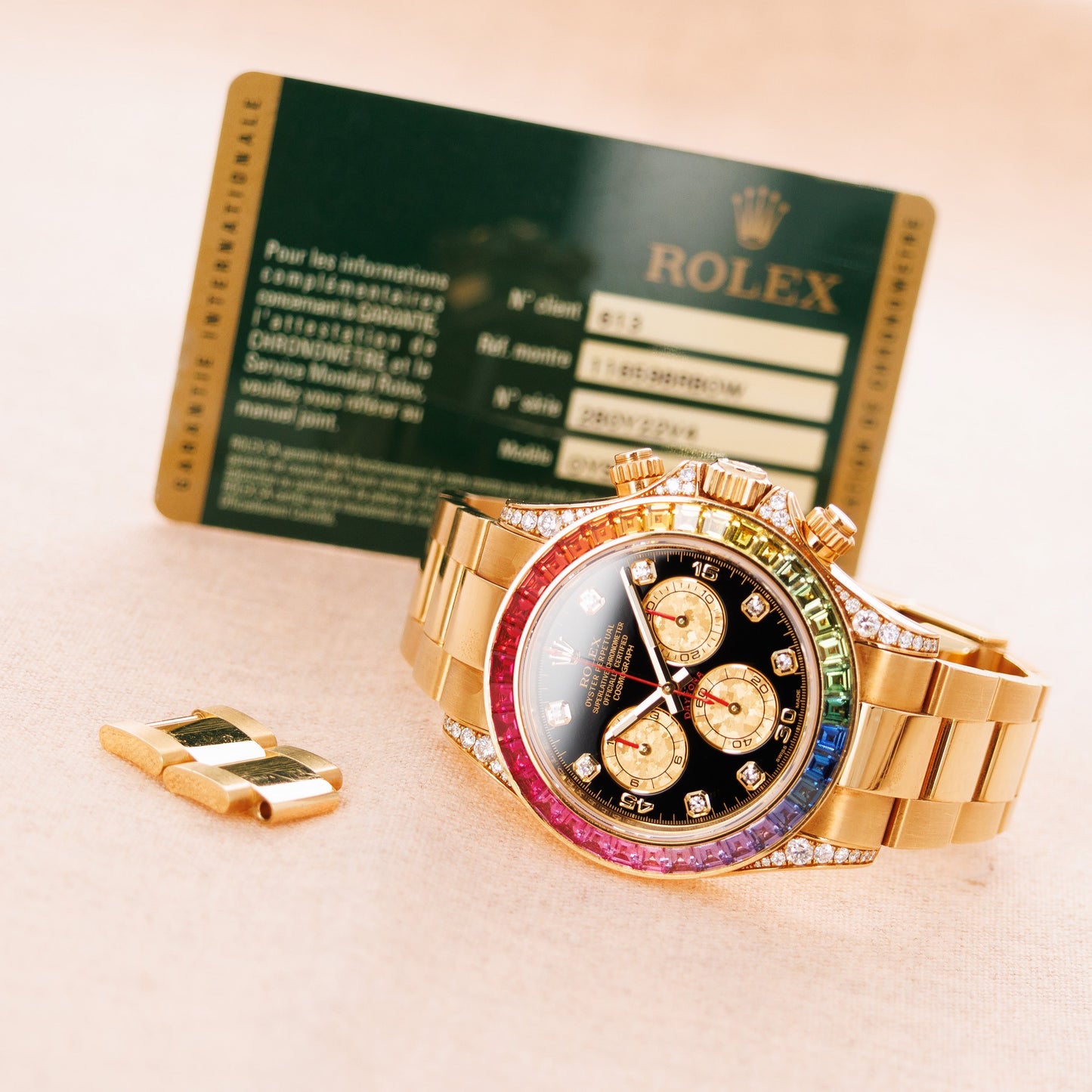 Rolex Yellow Gold Rainbow Daytona Ref. 116598