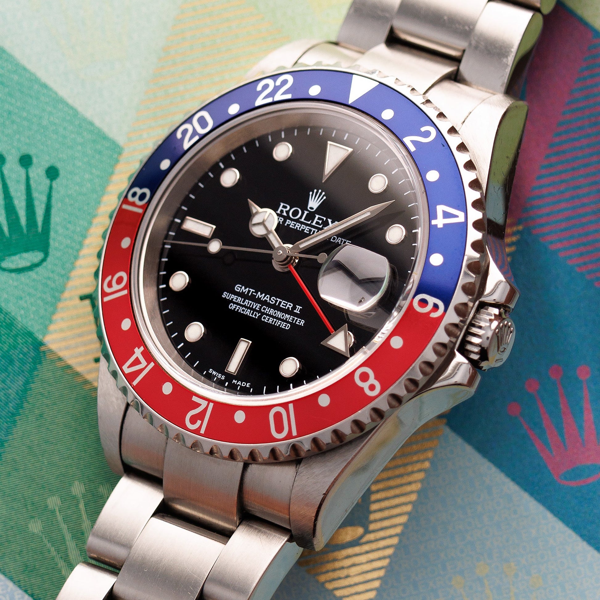 Rolex Steel GMT Master II Ref. 16710 with Box and Papers