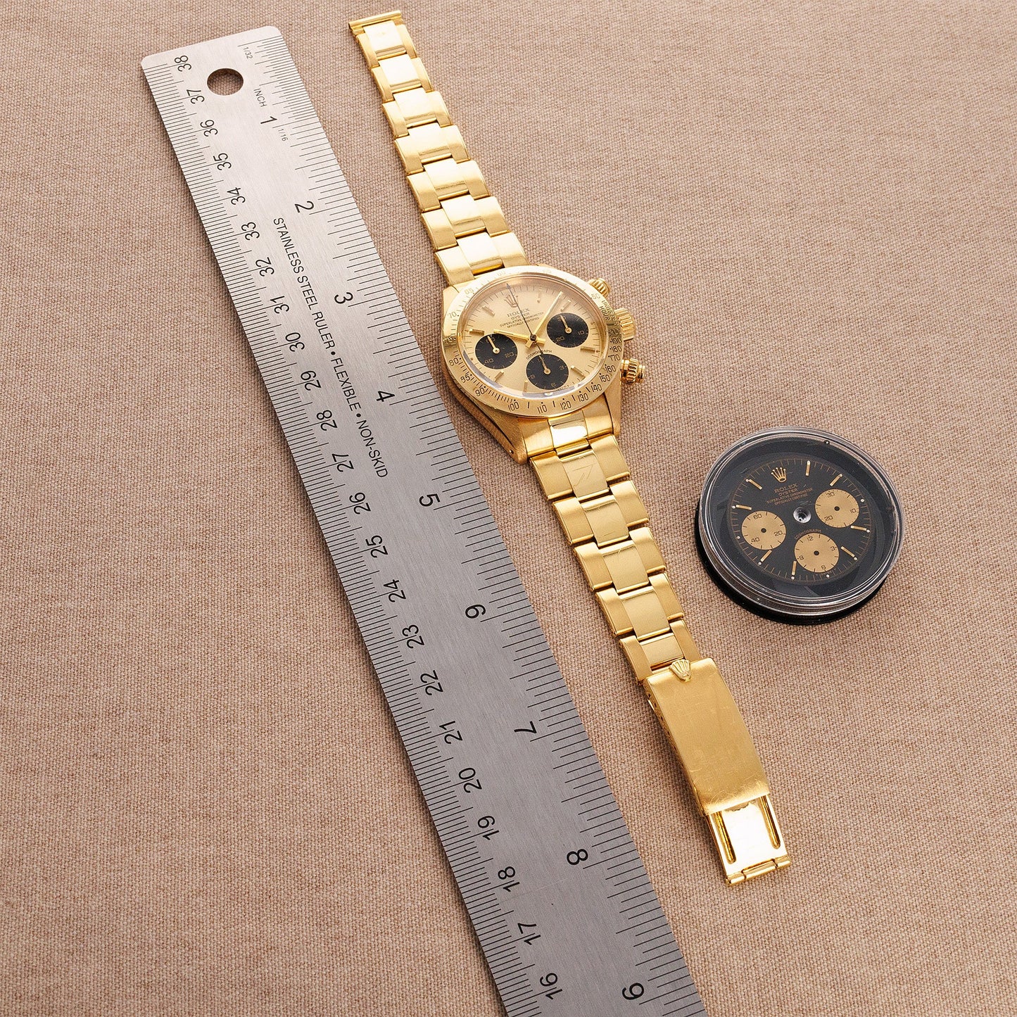 Rolex Yellow Gold Daytona Ref. 6265 with Two Dials and Extensive Service Records