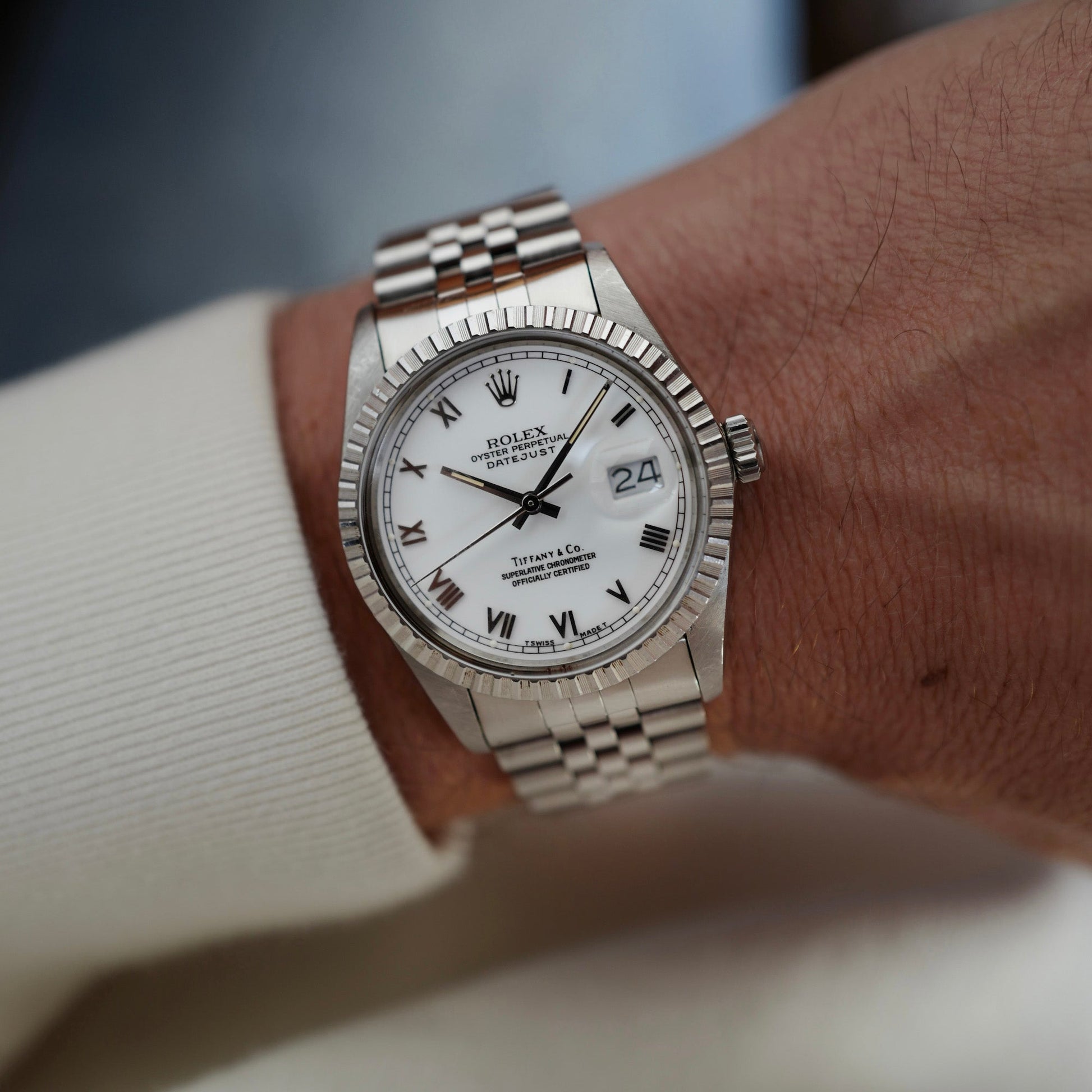 Rolex Steel Datejust Ref. 16030 Retailed by Tiffany & Co.