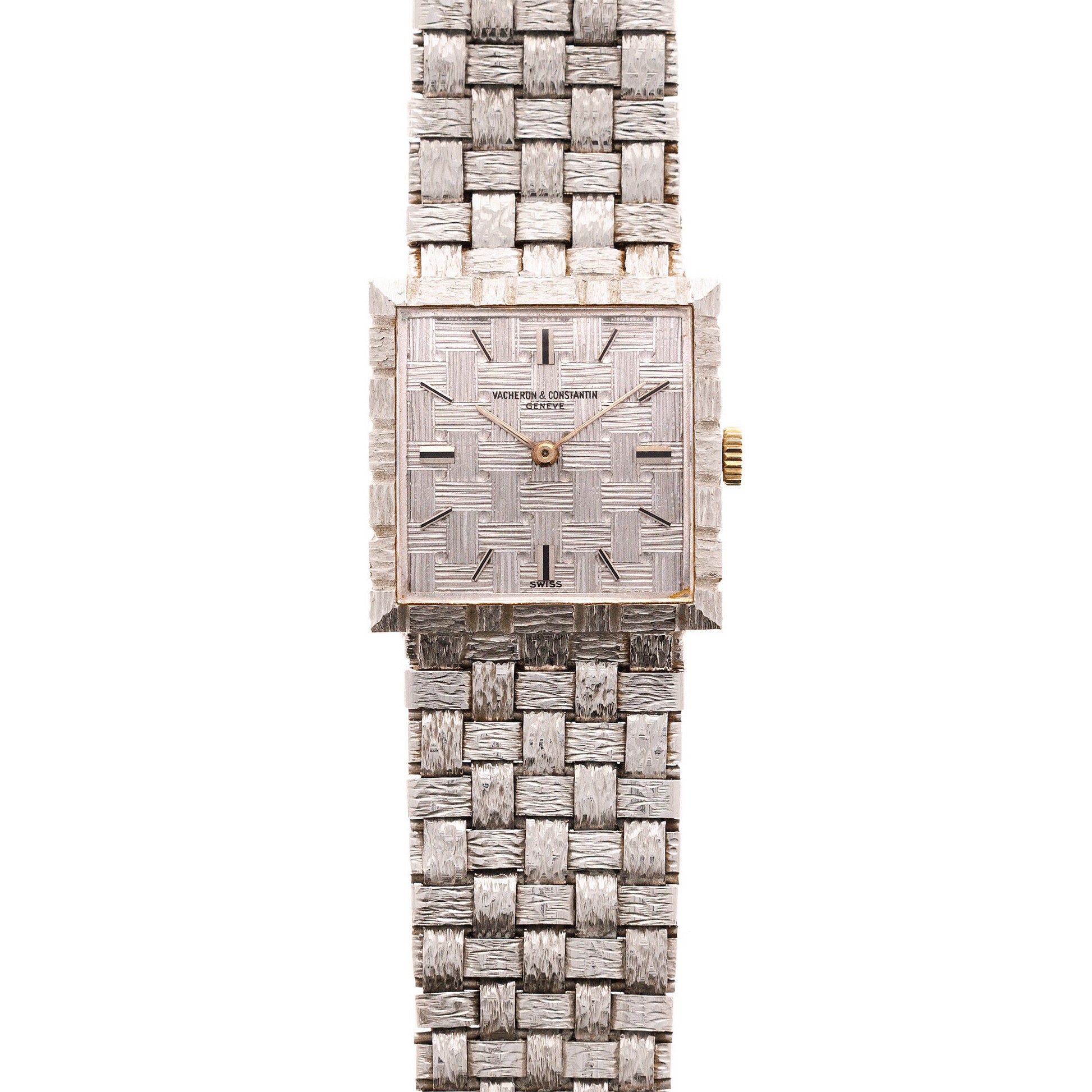 Vacheron Constantin Ladies White Gold Woven Braclet Watch