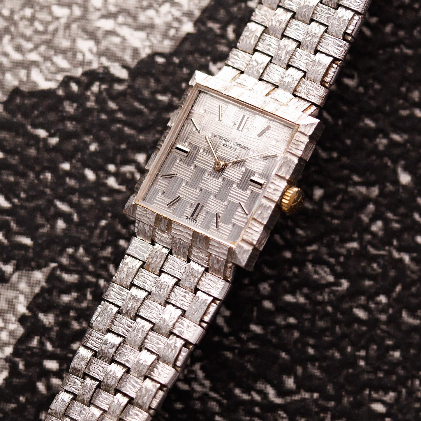 Vacheron Constantin Ladies White Gold Woven Braclet Watch