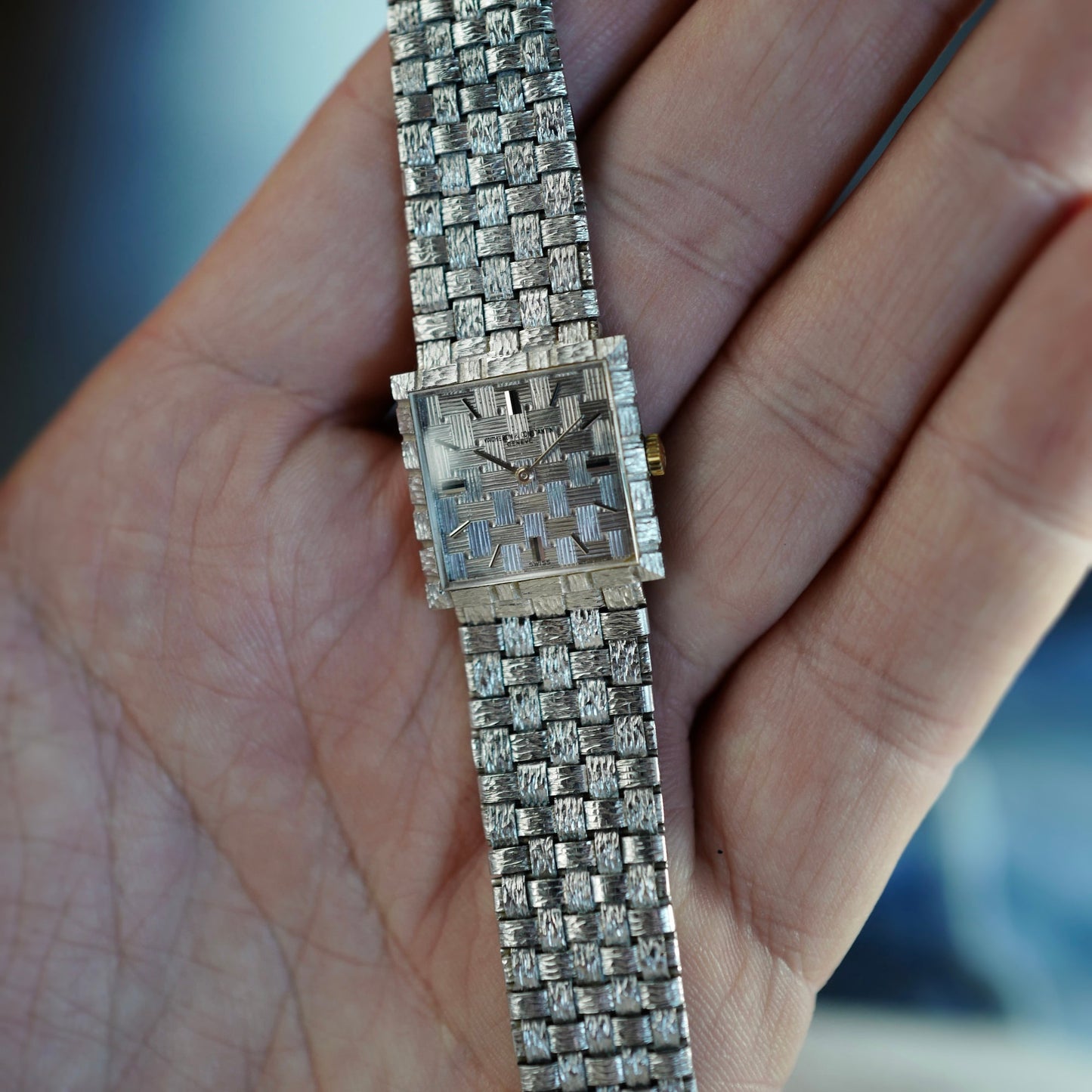 Vacheron Constantin Ladies White Gold Woven Braclet Watch