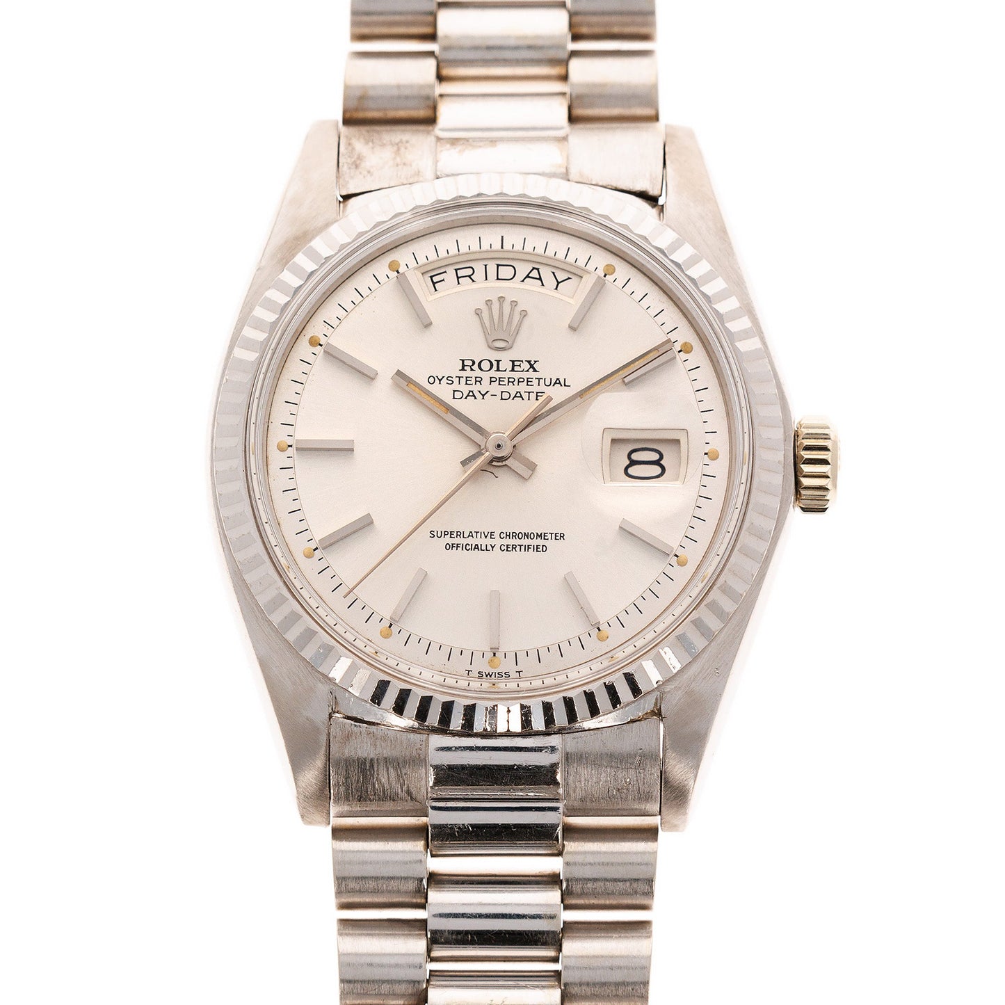 Rolex White Gold Day Date Ref. 1803 with Pumpkin Lume