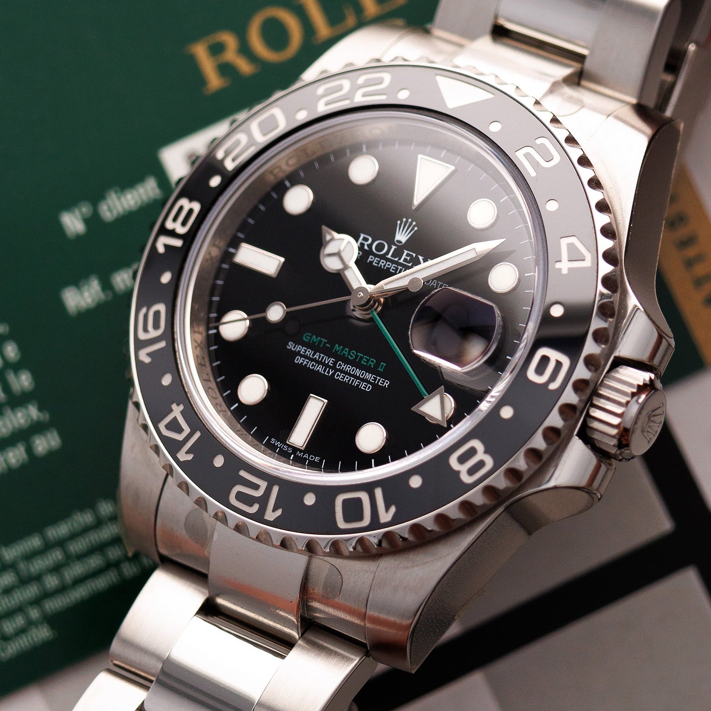 Rolex Steel GMT Master II Ref. 116710LN in New Old Stock Condition