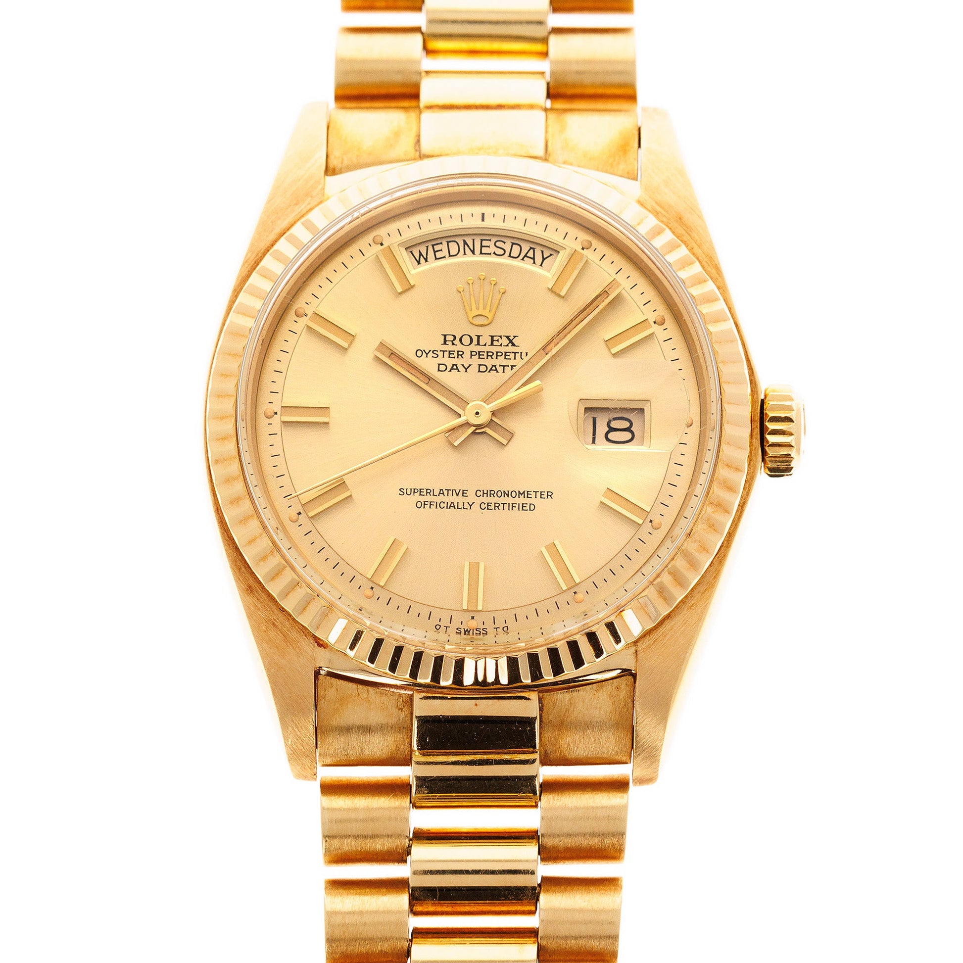 Rolex Yellow Gold Vintage Day Date Ref. 1803 with Wide Boy Dial