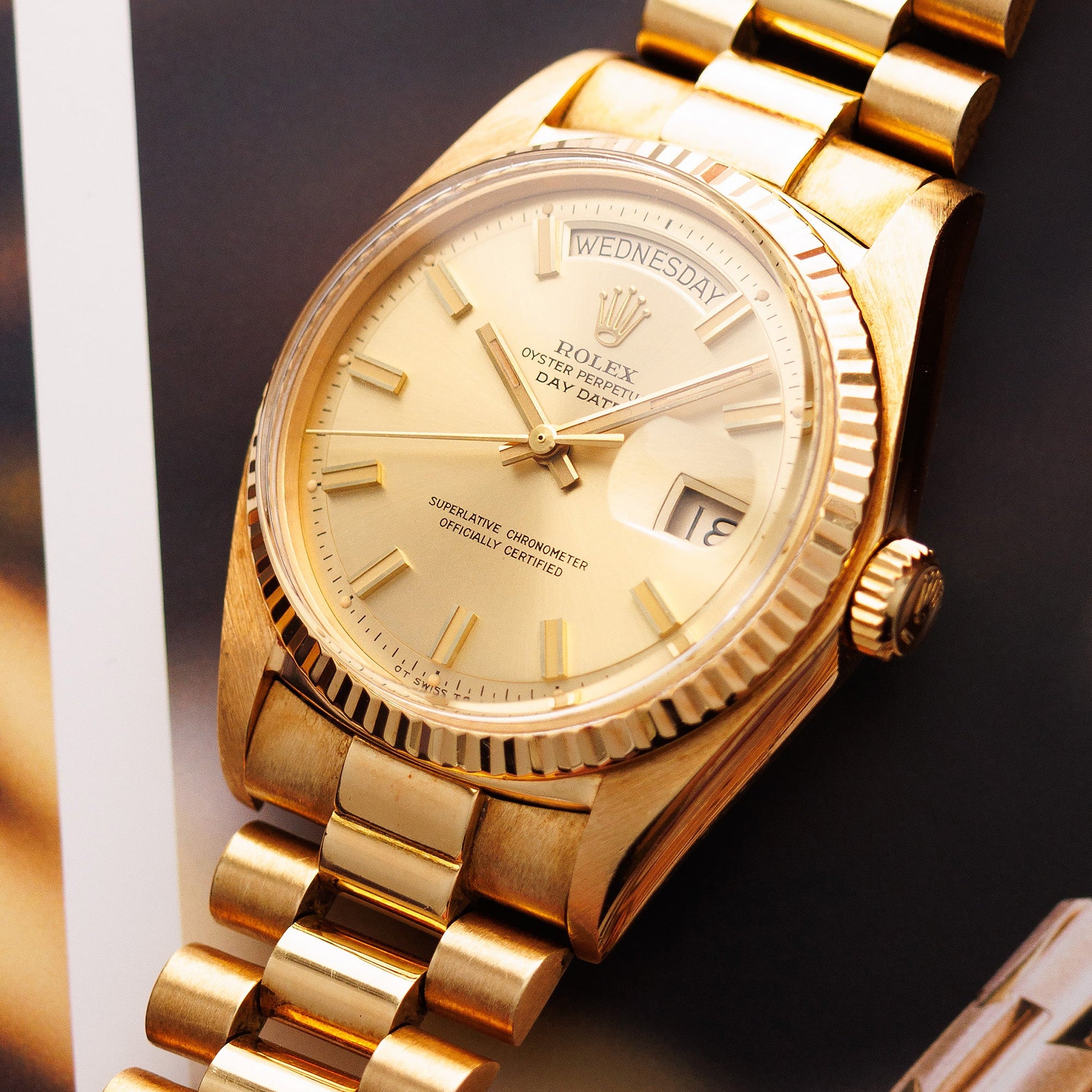 Rolex Yellow Gold Vintage Day Date Ref. 1803 with Wide Boy Dial