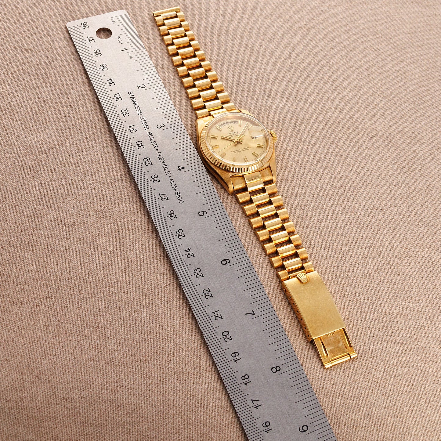 Rolex Yellow Gold Vintage Day Date Ref. 1803 with Wide Boy Dial