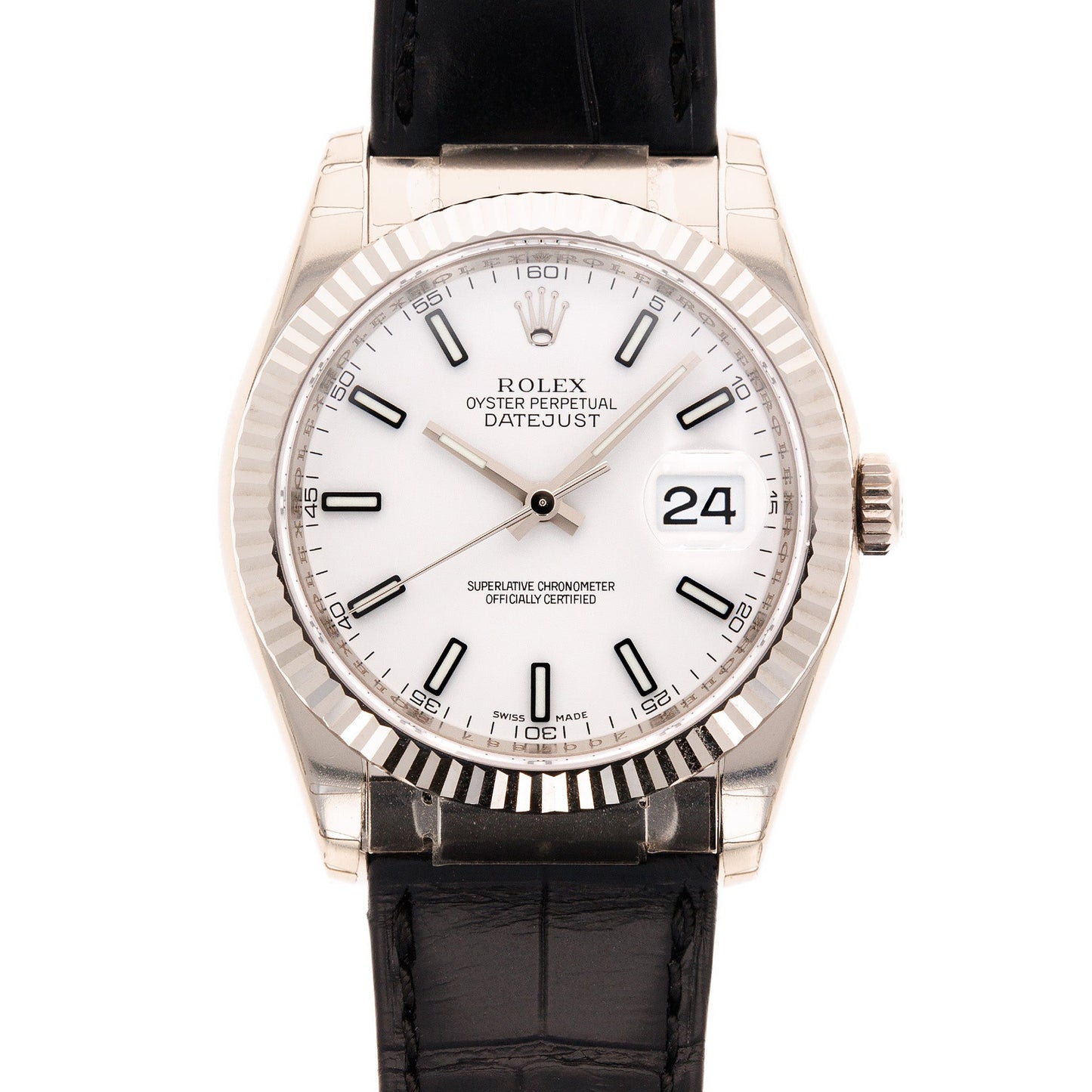 Rolex White Gold Datejust Ref. 116139