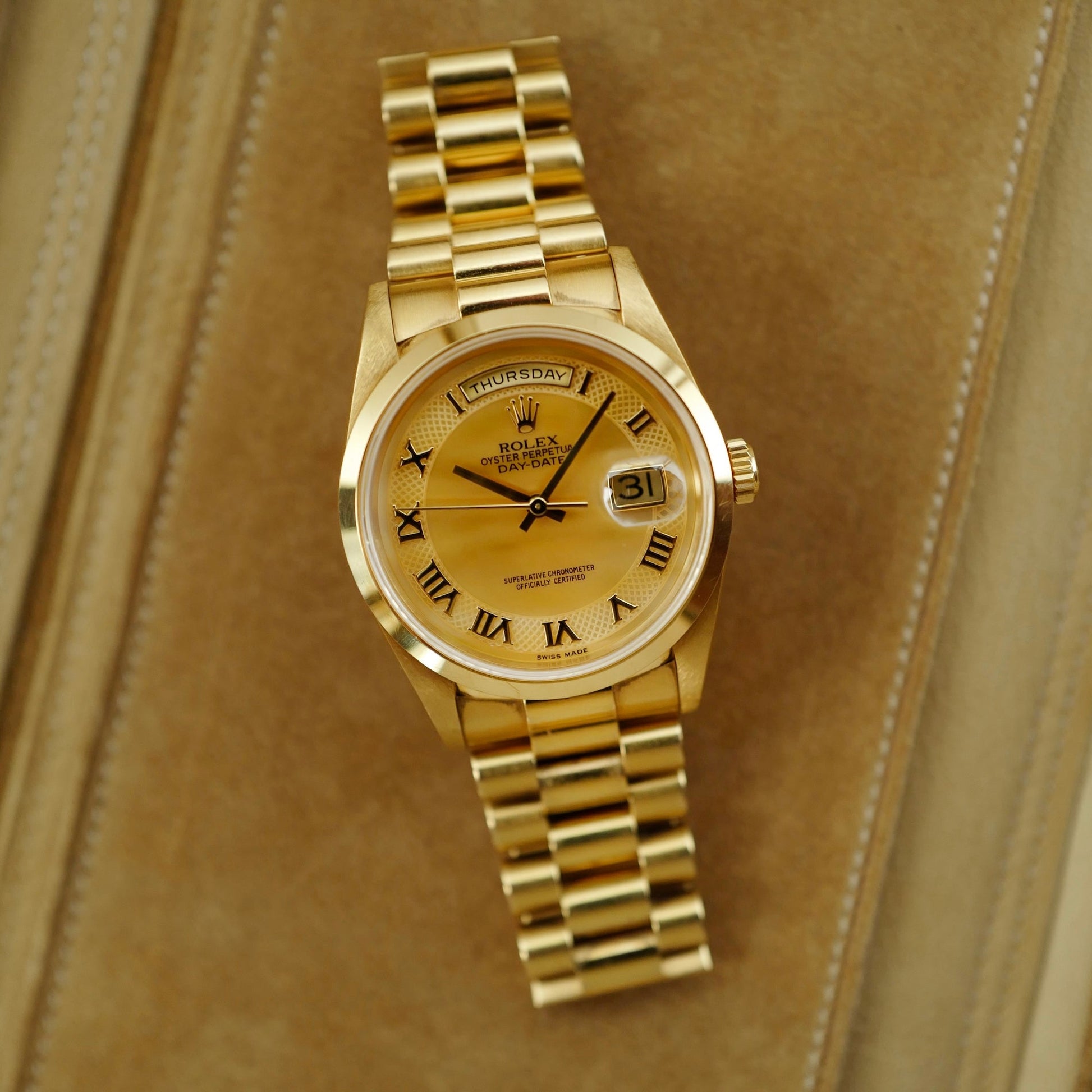 Rolex Yellow Gold Day-Date Ref. 18208 with Mother of Pearl (New Arrival)