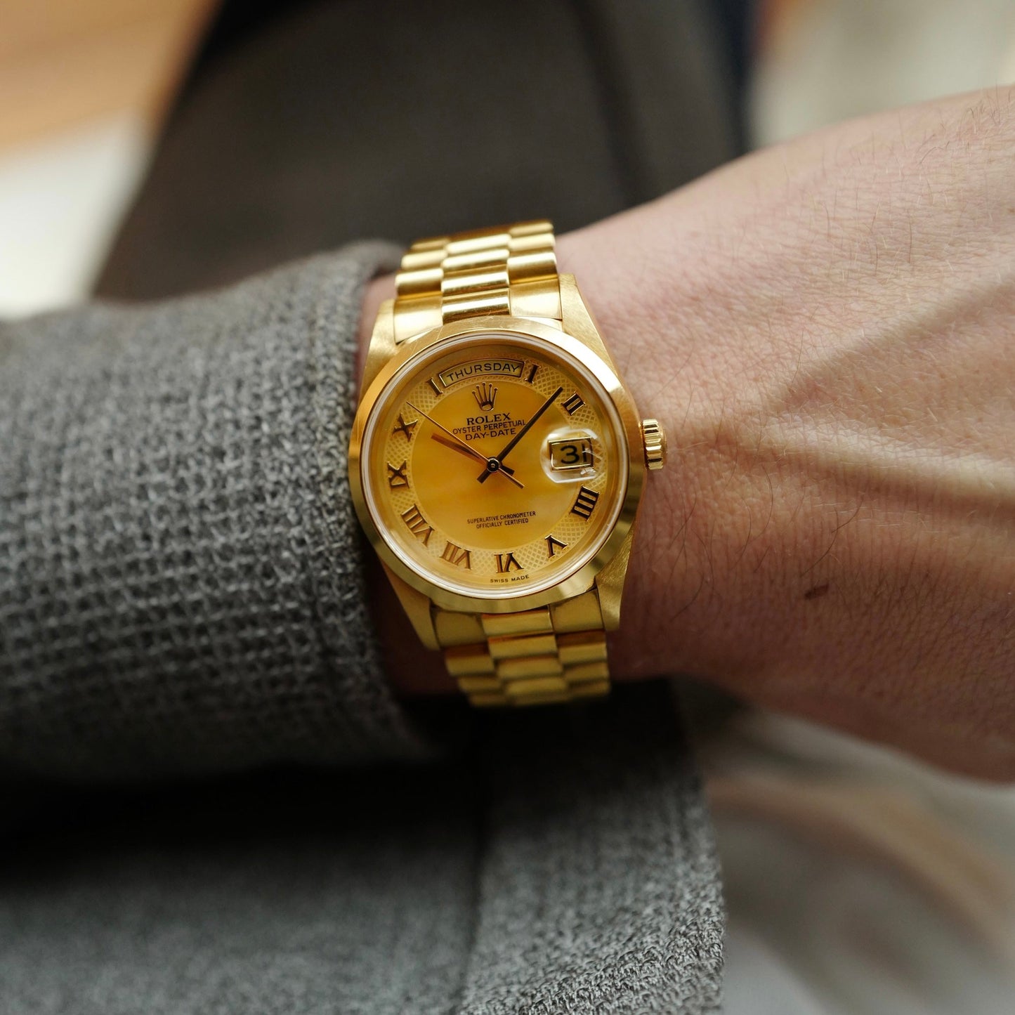 Rolex Yellow Gold Day-Date Ref. 18208 with Mother of Pearl (New Arrival)